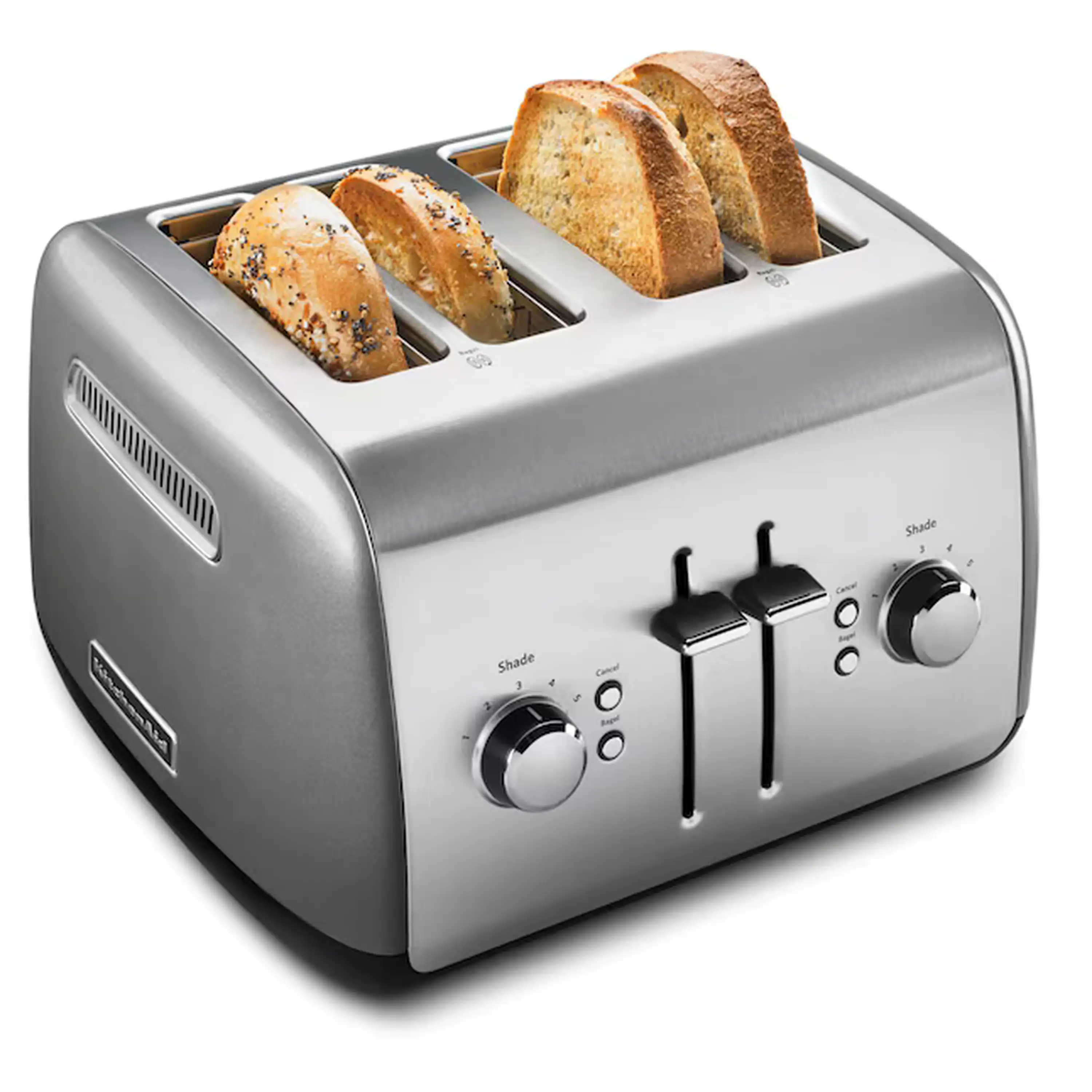KitchenAid 4 Slice Toaster with Manual Lift Lever in Contour Silver (KMT4115CU) - Image 4