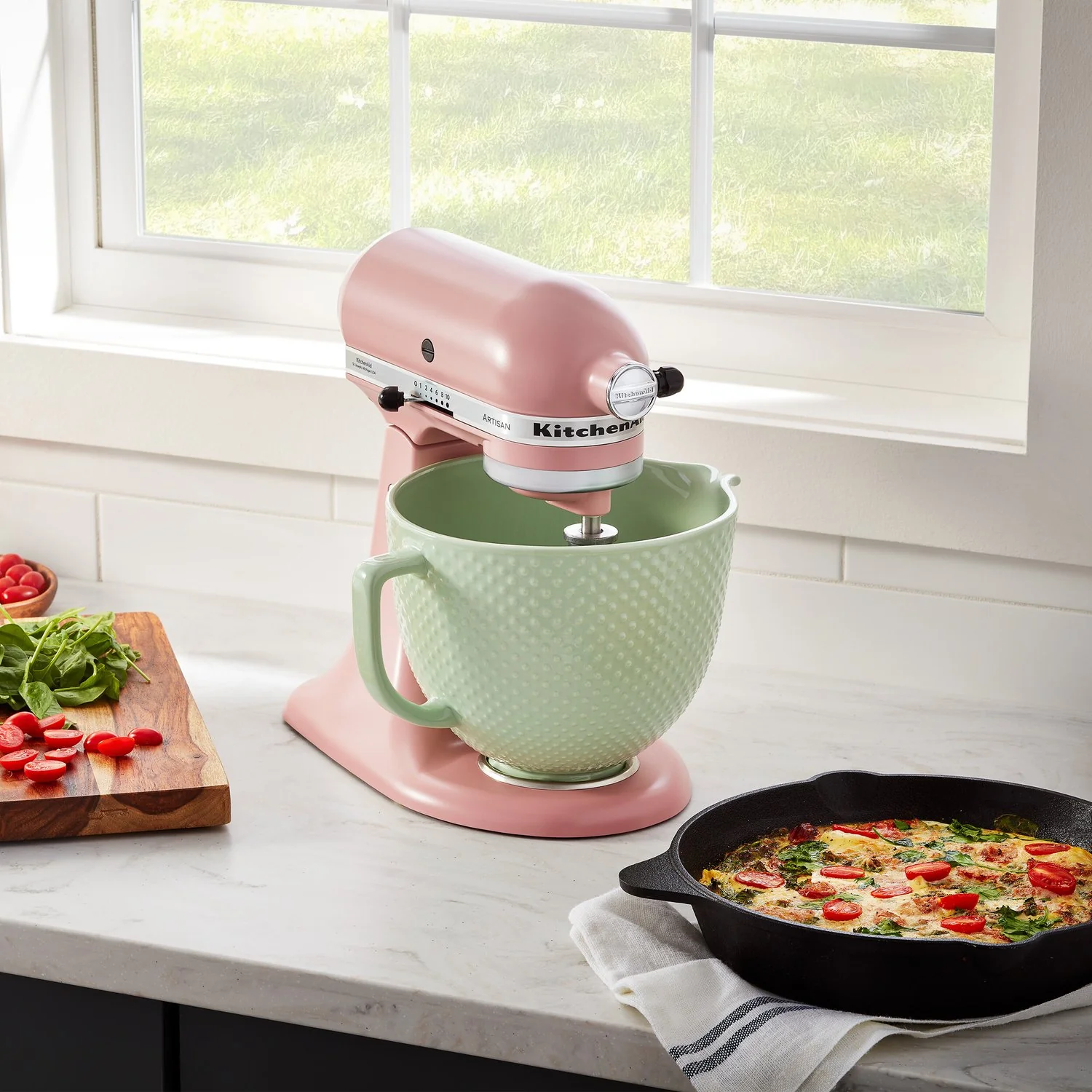 KitchenAid 5 Qt. Ceramic Bowl in Dew Drop (KSM2CB5TDD) - Image 3