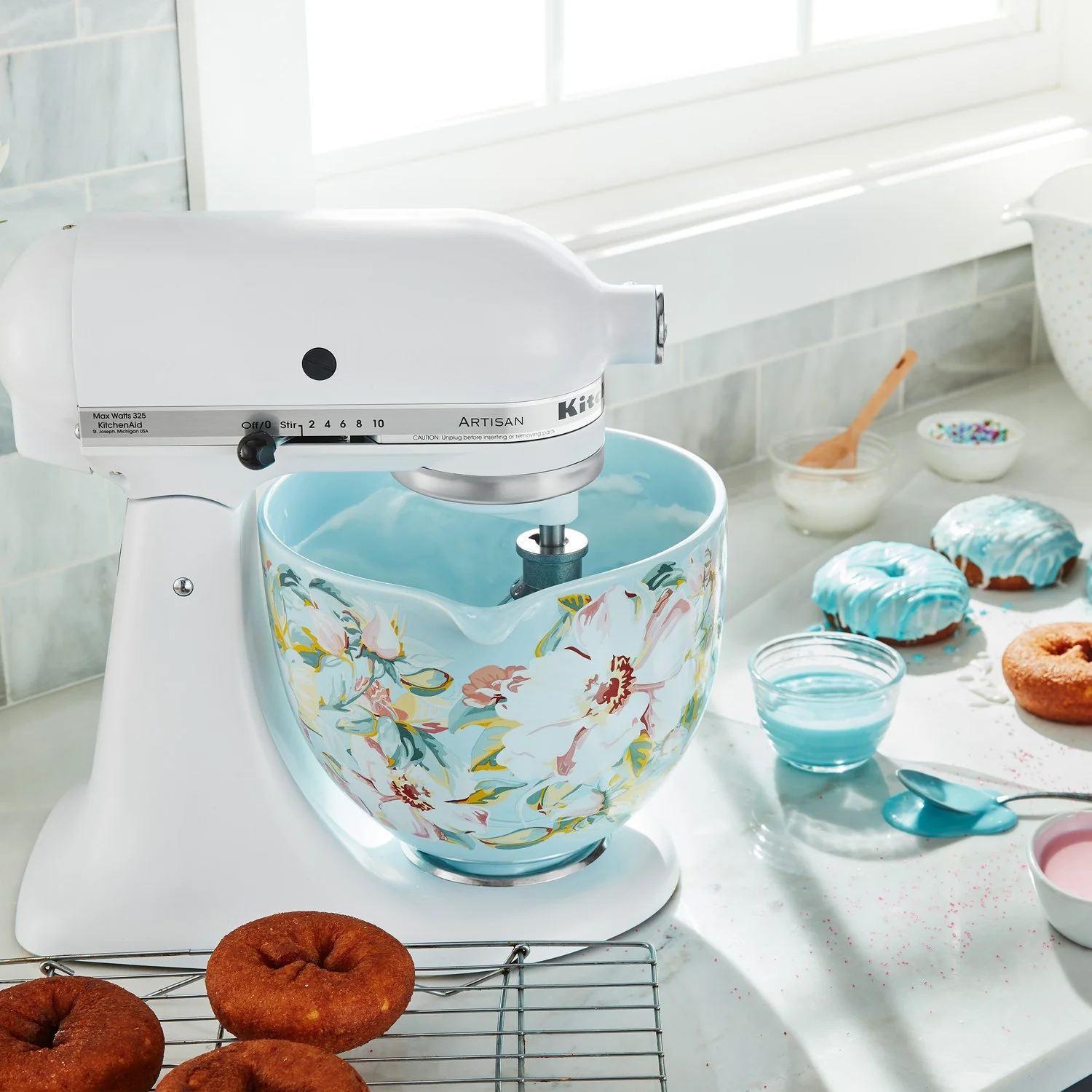 KitchenAid 5 Qt. Ceramic Bowl in White Gardenia (KSM2CB5PWG) - Image 2