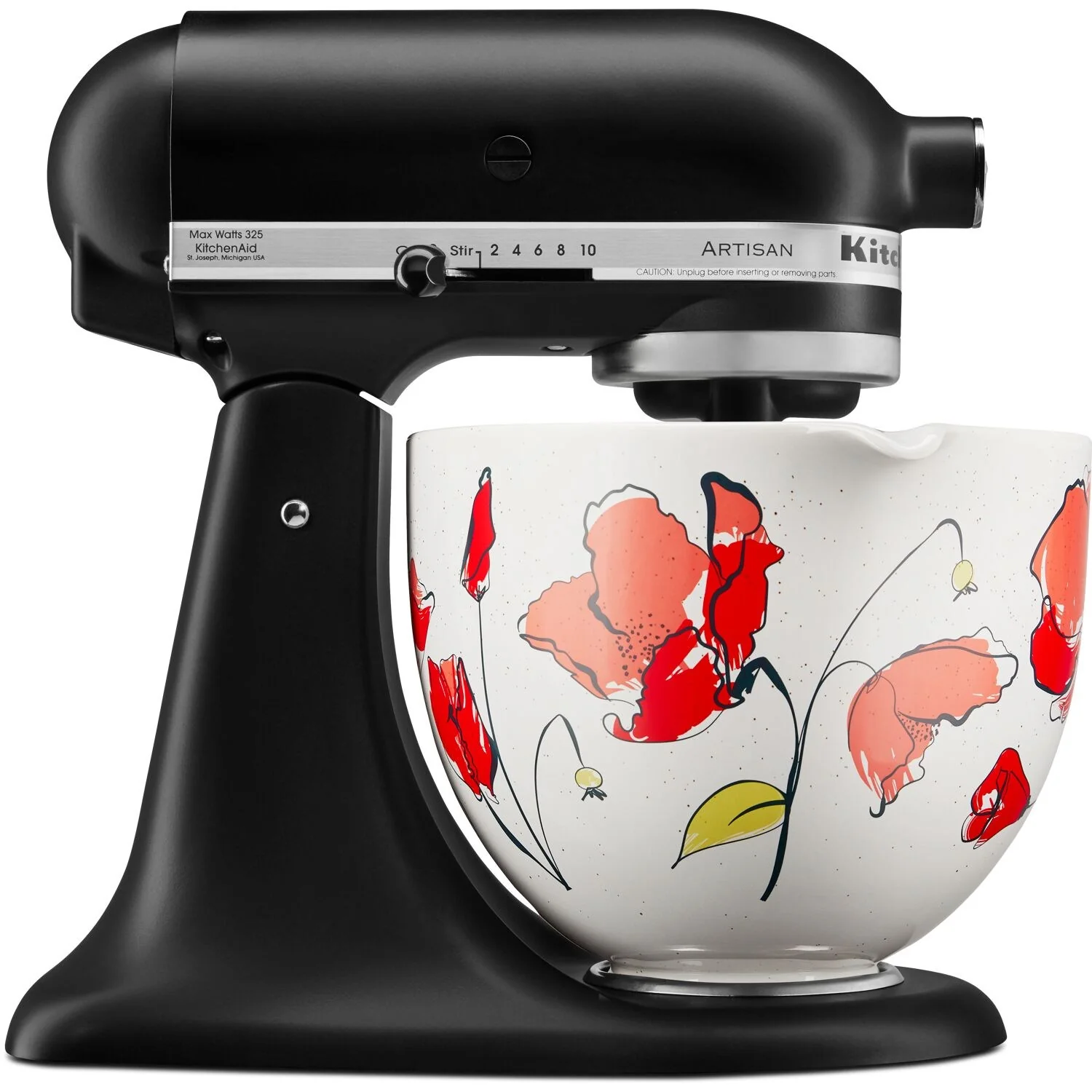 KitchenAid 5-Quart Ceramic Bowl in Poppy Design (KSM2CB5PPY) - Image 3
