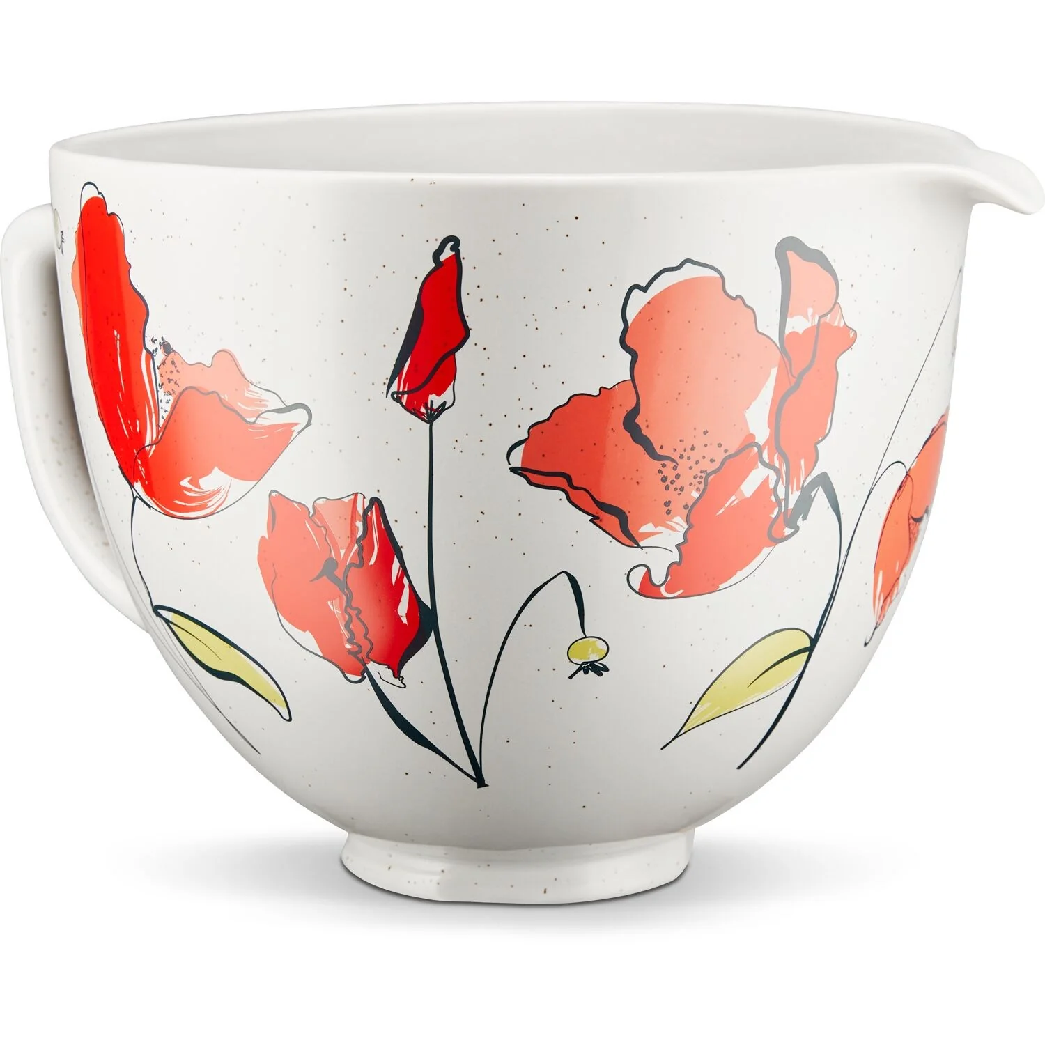 KitchenAid 5-Quart Ceramic Bowl in Poppy Design (KSM2CB5PPY) - Image 4