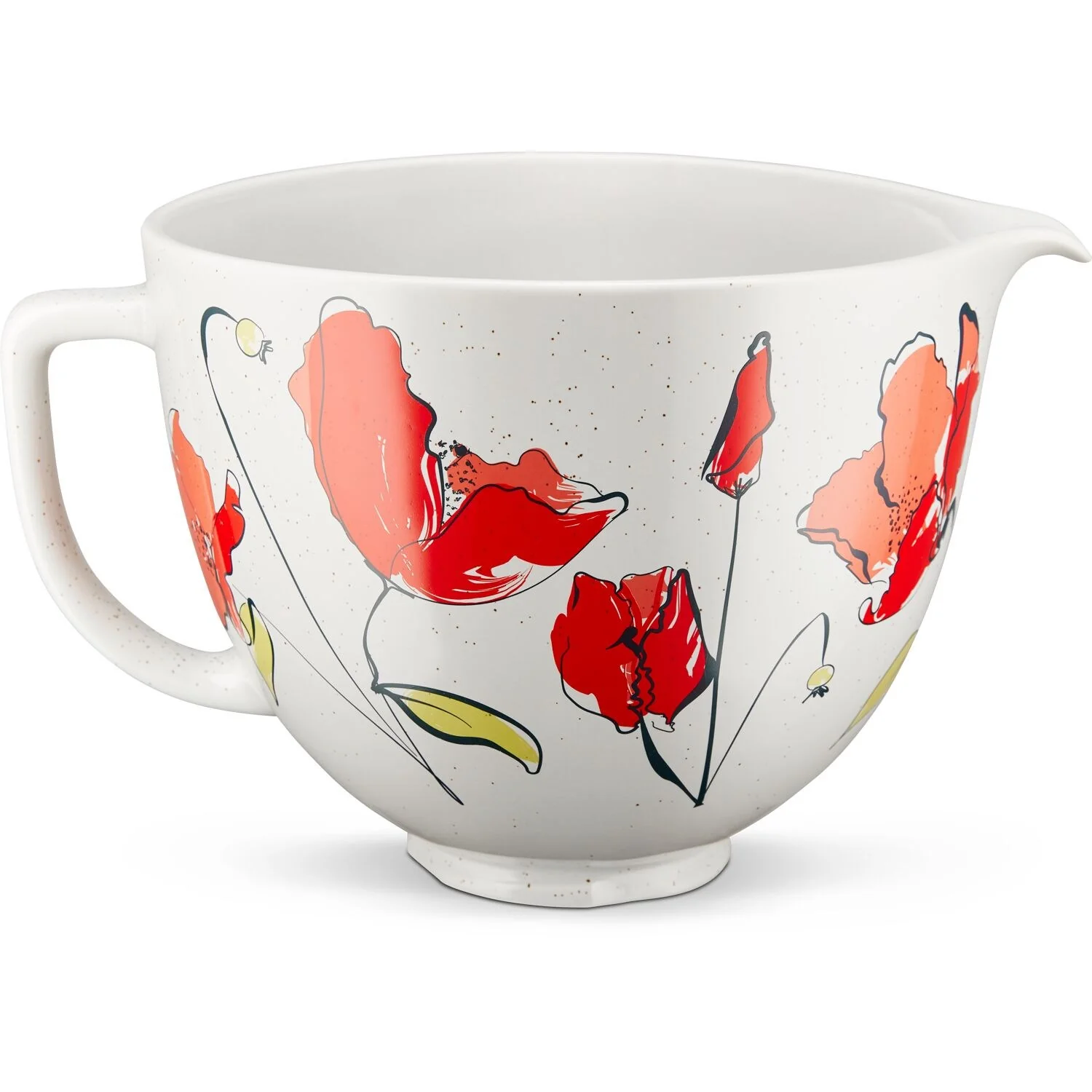 KitchenAid 5-Quart Ceramic Bowl in Poppy Design (KSM2CB5PPY) - Image 5