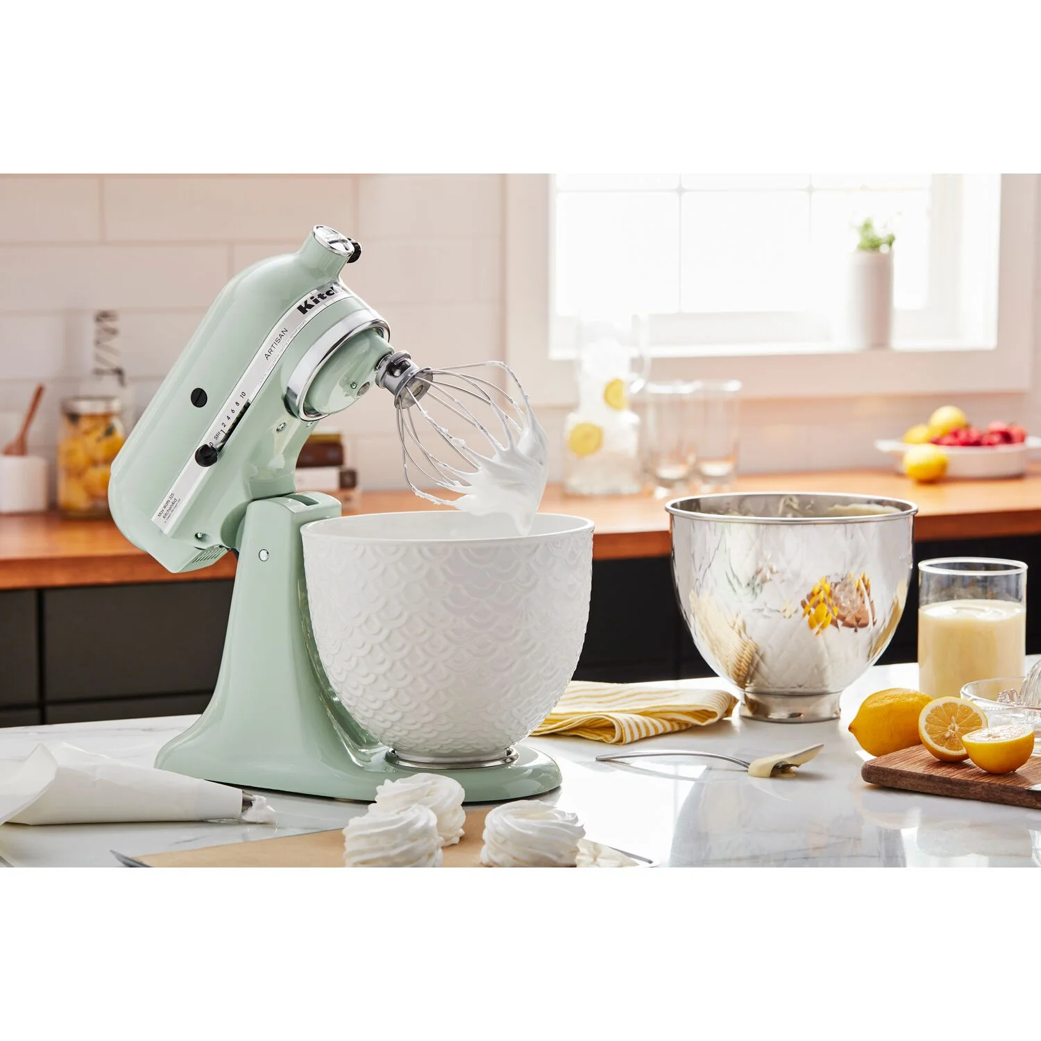 KitchenAid 5-Quart Ceramic Bowl in White Merlaid Lace (KSM2CB5TWM) - Image 2