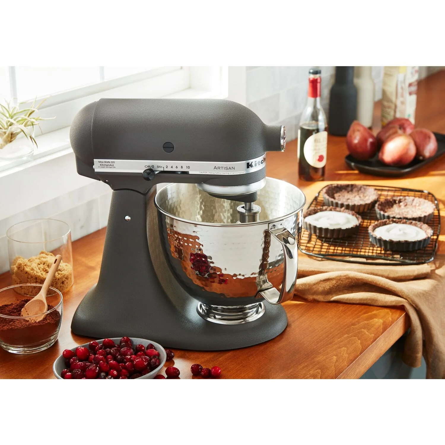 KitchenAid 5-Quart Bowl Colorfast Stainless Steel - Hammered (KSM5SSBHM) - Image 3
