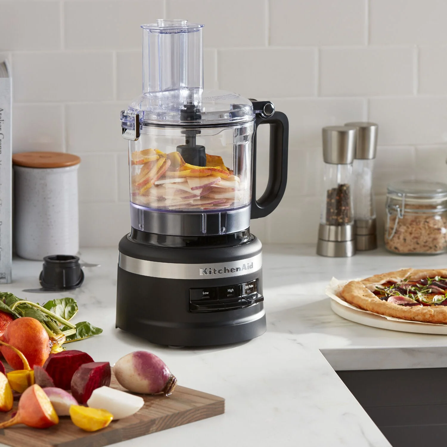 KitchenAid 7-Cup Food Processor with Slice-Shred Blade in Black Matte (KFP0718BM) - Image 4
