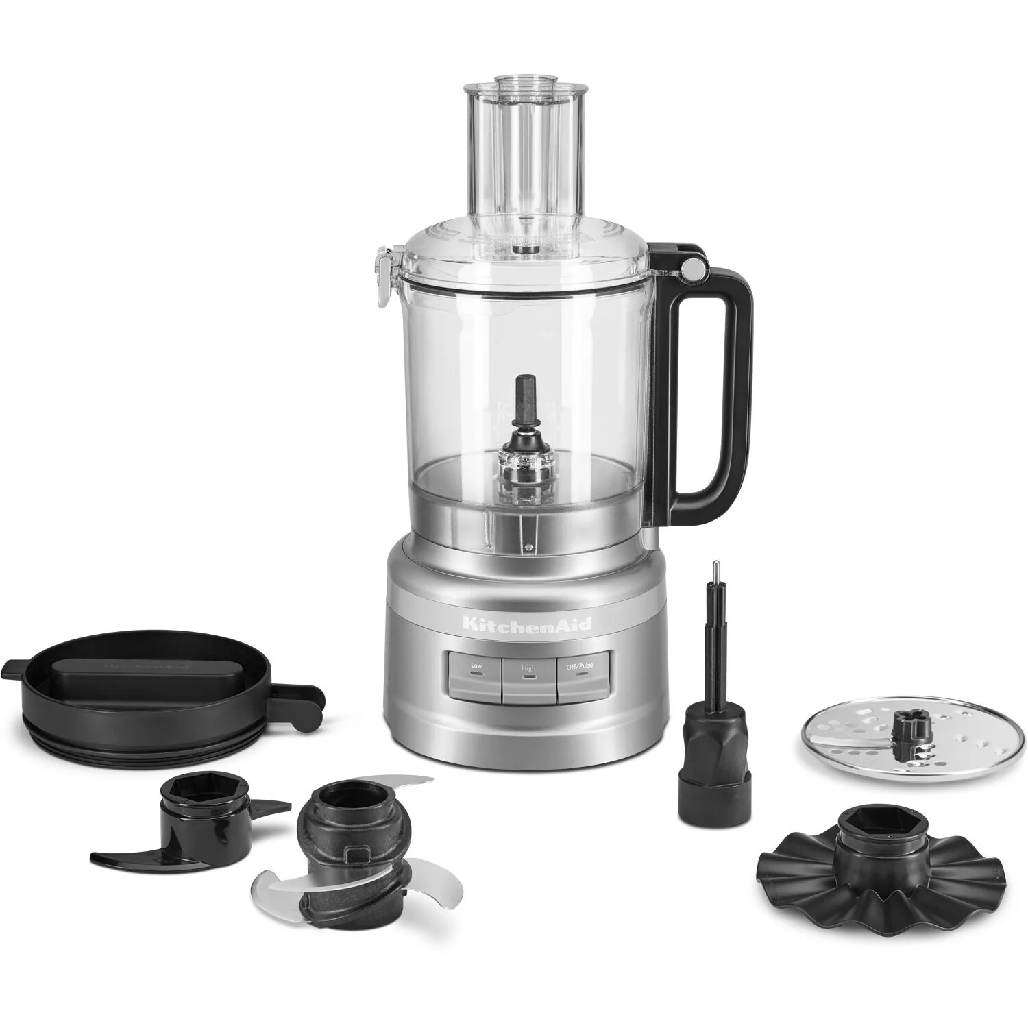 KitchenAid 7-Cup Food Processor with Slice-Shred Blade & Multipurpose Blade in Contour Silver (KFP0921CU) - Image 8