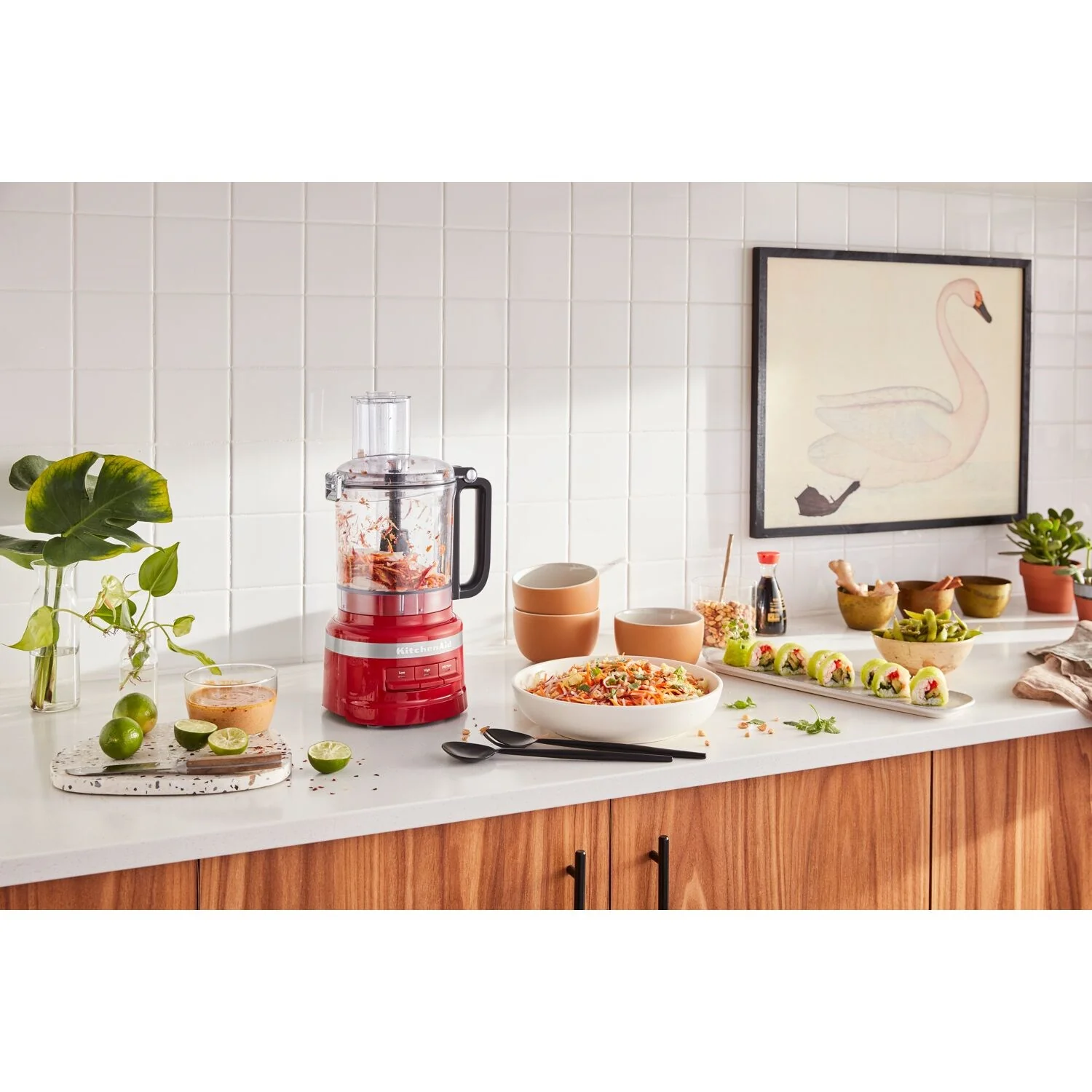 KitchenAid 9-Cup Food Processor with Slice-Shred Blade & Multipurpose Blade in Empire Red (KFP0921ER) - Image 2