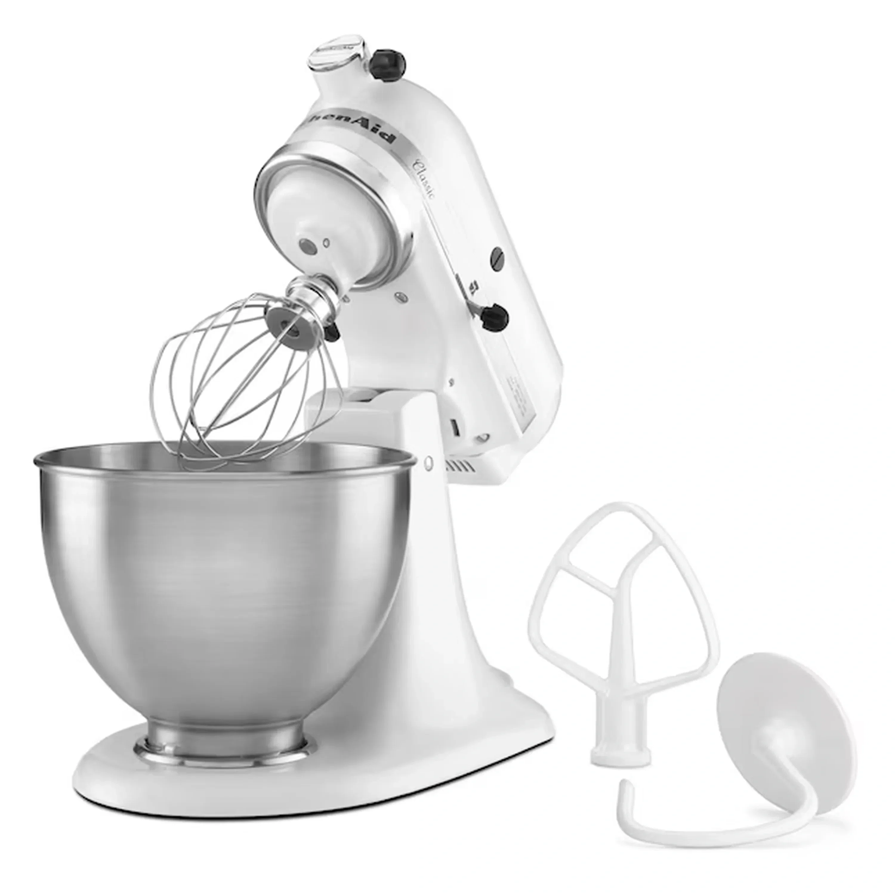 KitchenAid Classic Series 4.5 Quart Tilt-Head Stand Mixer in White (K45SSWH) - Image 10