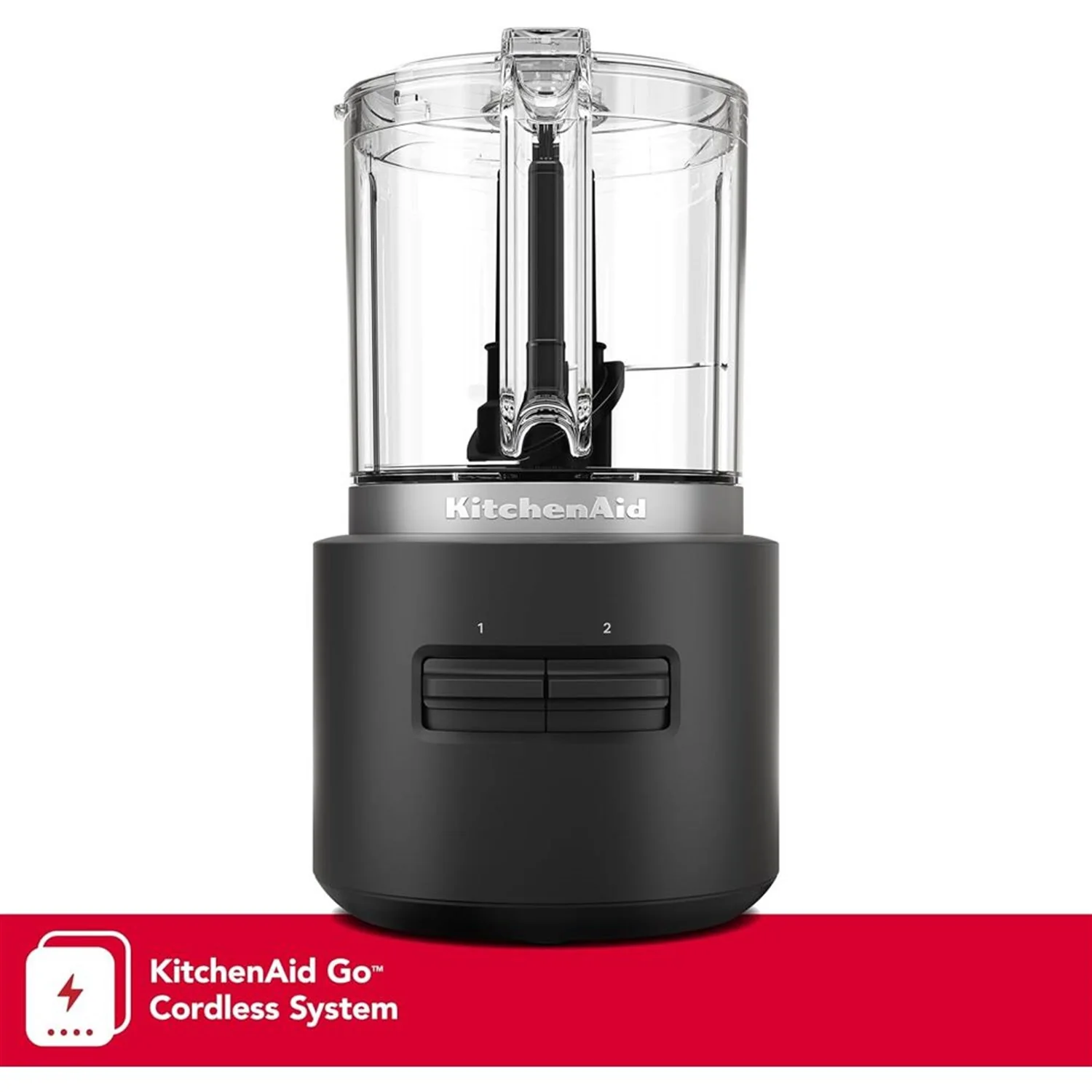KitchenAid Cordless 12V 3.5 Cup Chopper in Black Matte (KFCR500BM) - Image 8