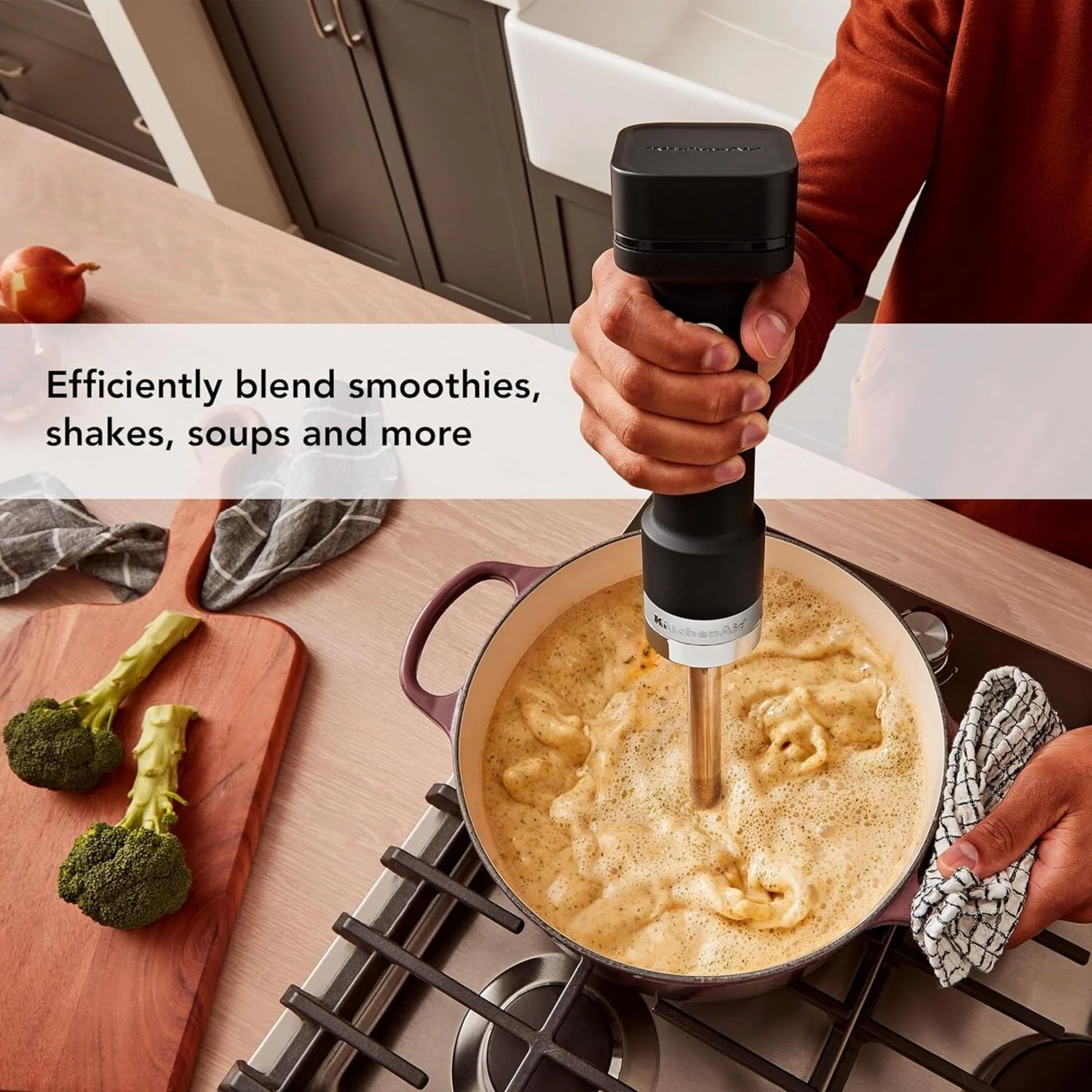 KitchenAid Go Cordless 12V Hand Blender in Black Matte (KHBRV00BM) - Image 5