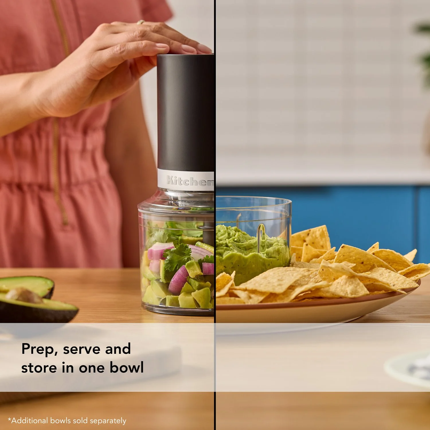 KitchenAid Cordless Top Down Chopper in Matte Black, 3.5 Cup Battery, USB-C Cable, Wall Adap Included (KTCR351BM) - Image 2