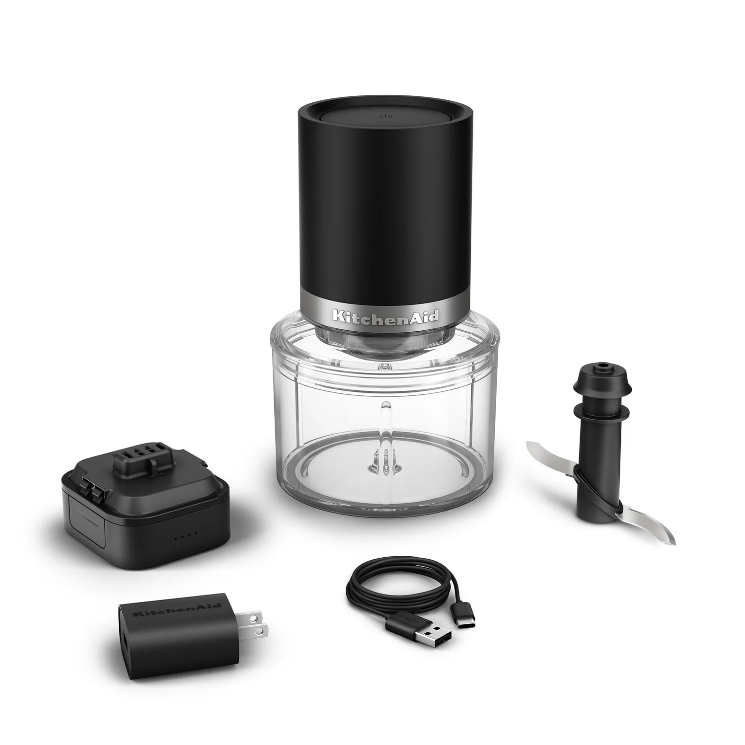 KitchenAid Cordless Top Down Chopper in Matte Black, 3.5 Cup Battery, USB-C Cable, Wall Adap Included (KTCR351BM) - Image 6