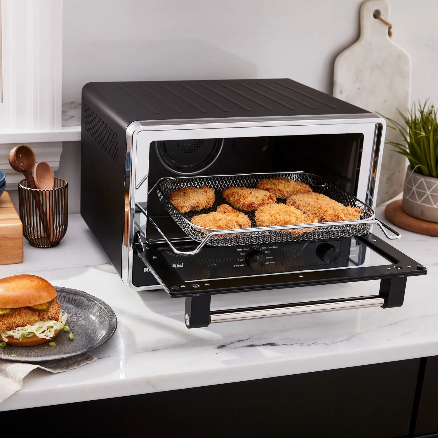 KitchenAid Digital Countertop Oven with Air Fry & Pizza Stone in Black Matte (KCO128BM) - Image 2