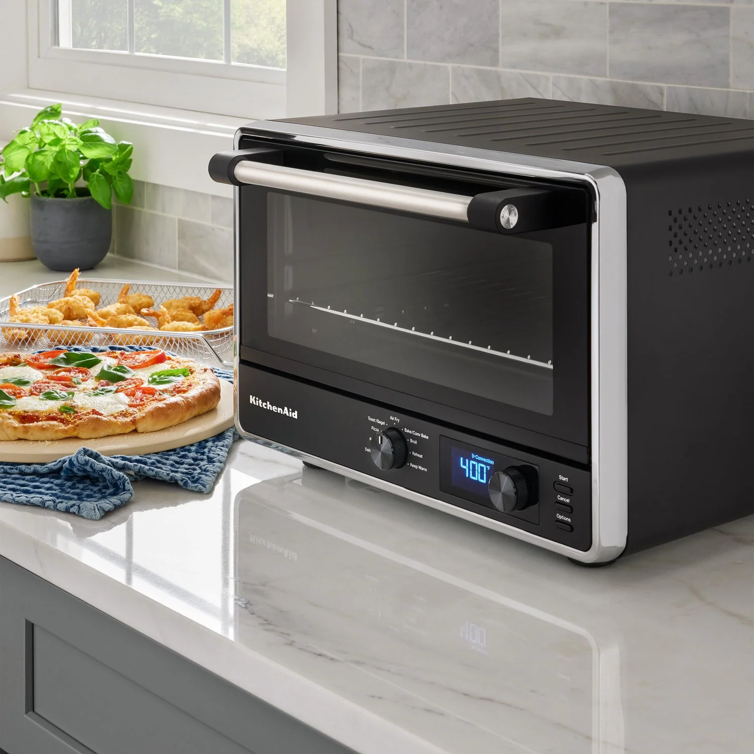 KitchenAid Digital Countertop Oven with Air Fry & Pizza Stone in Black Matte (KCO128BM) - Image 3