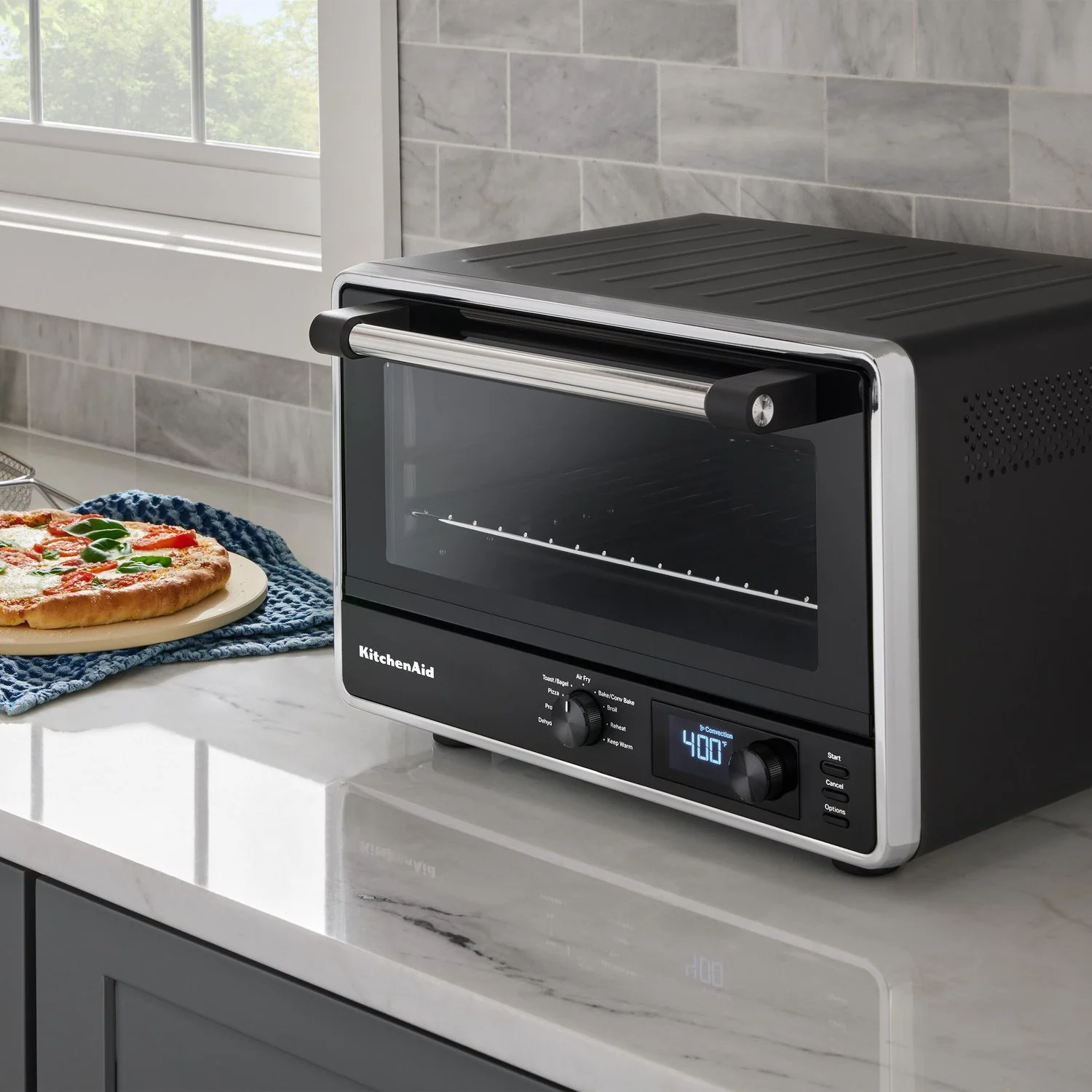 KitchenAid Digital Countertop Oven with Air Fry & Pizza Stone in Black Matte (KCO128BM) - Image 4