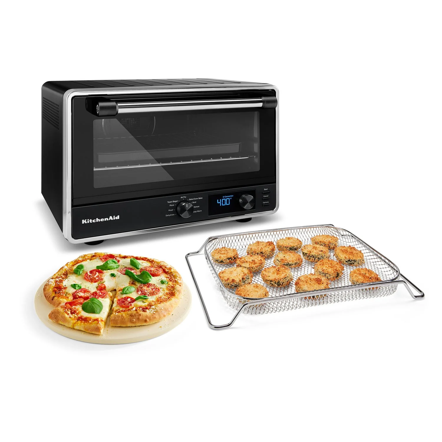 KitchenAid Digital Countertop Oven with Air Fry & Pizza Stone in Black Matte (KCO128BM) - Image 6