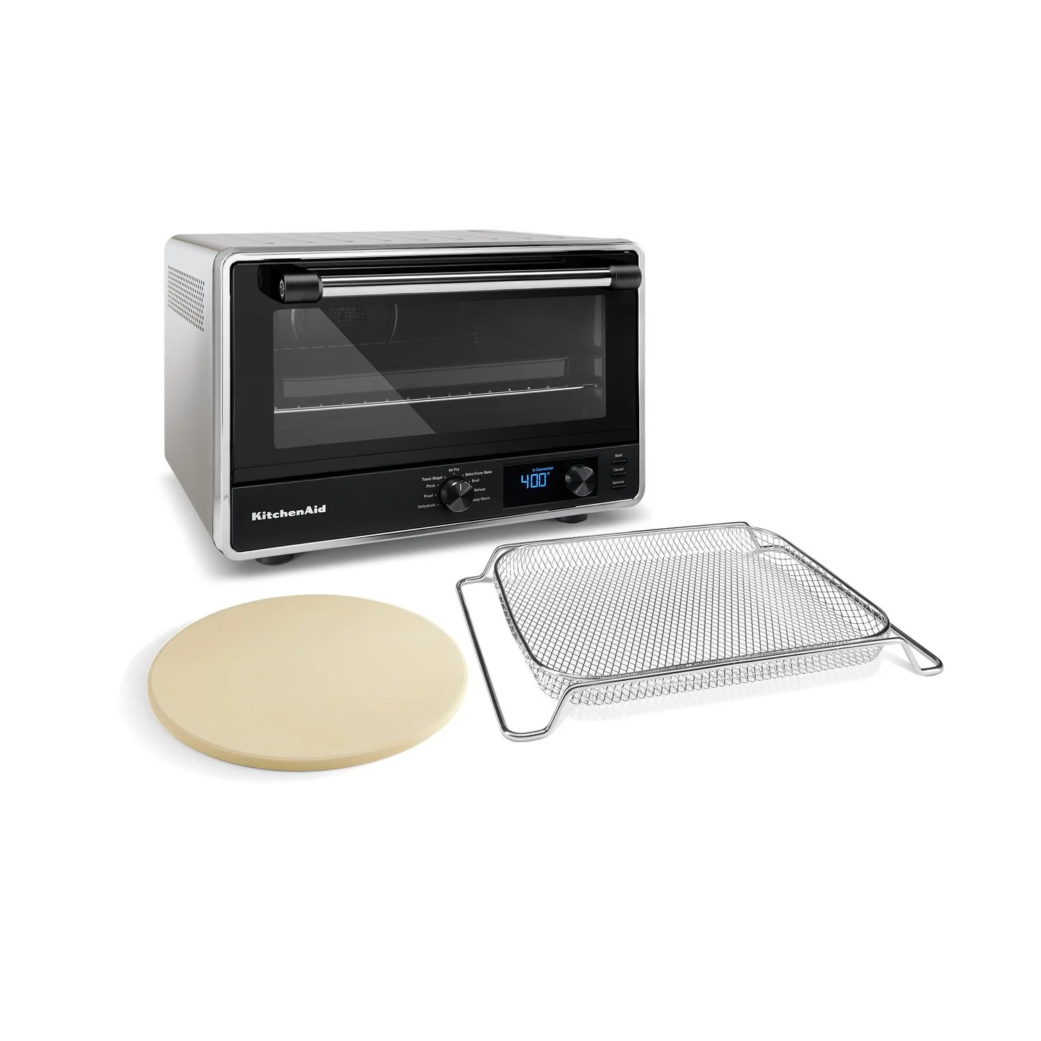KitchenAid Digital Countertop Oven with Air Fry & Pizza Stone in Contour Silver (KCO128CU) - Image 8