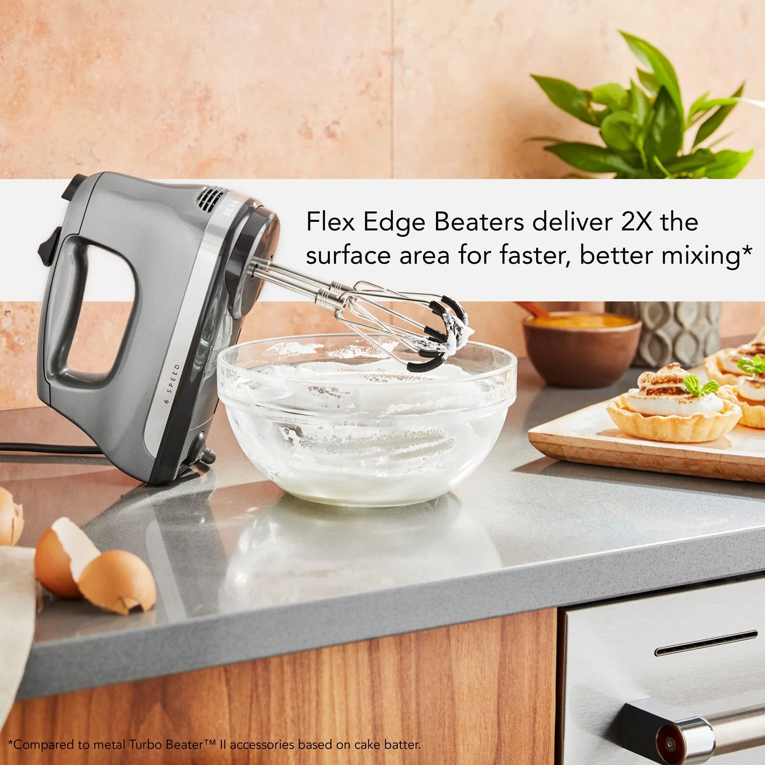 KitchenAid Flex Edge Beater Accessory for Select Hand Mixer (KHMFEB2) - Image 3