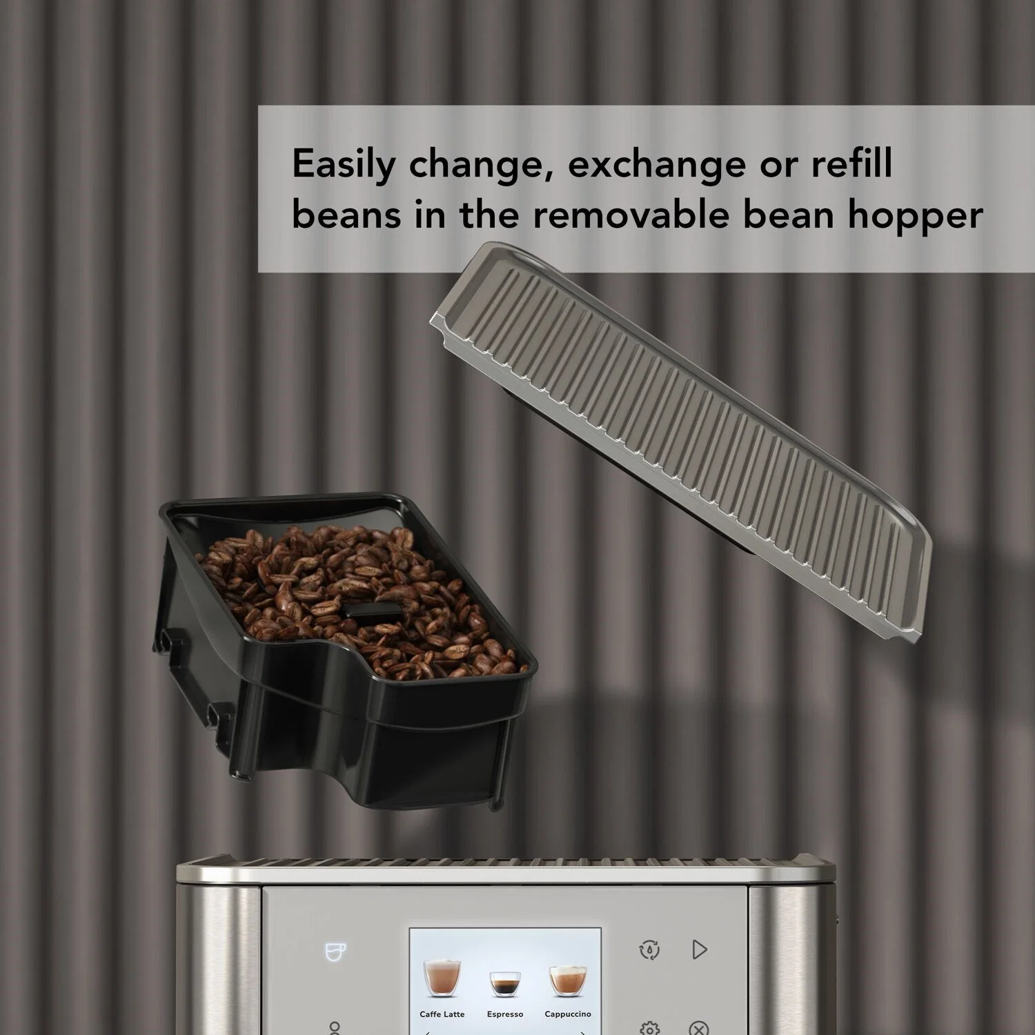 KitchenAid Fully Automatic Espresso Machine KF7 with Milk Container in Cast Iron Black (KES8557BK) - Image 2