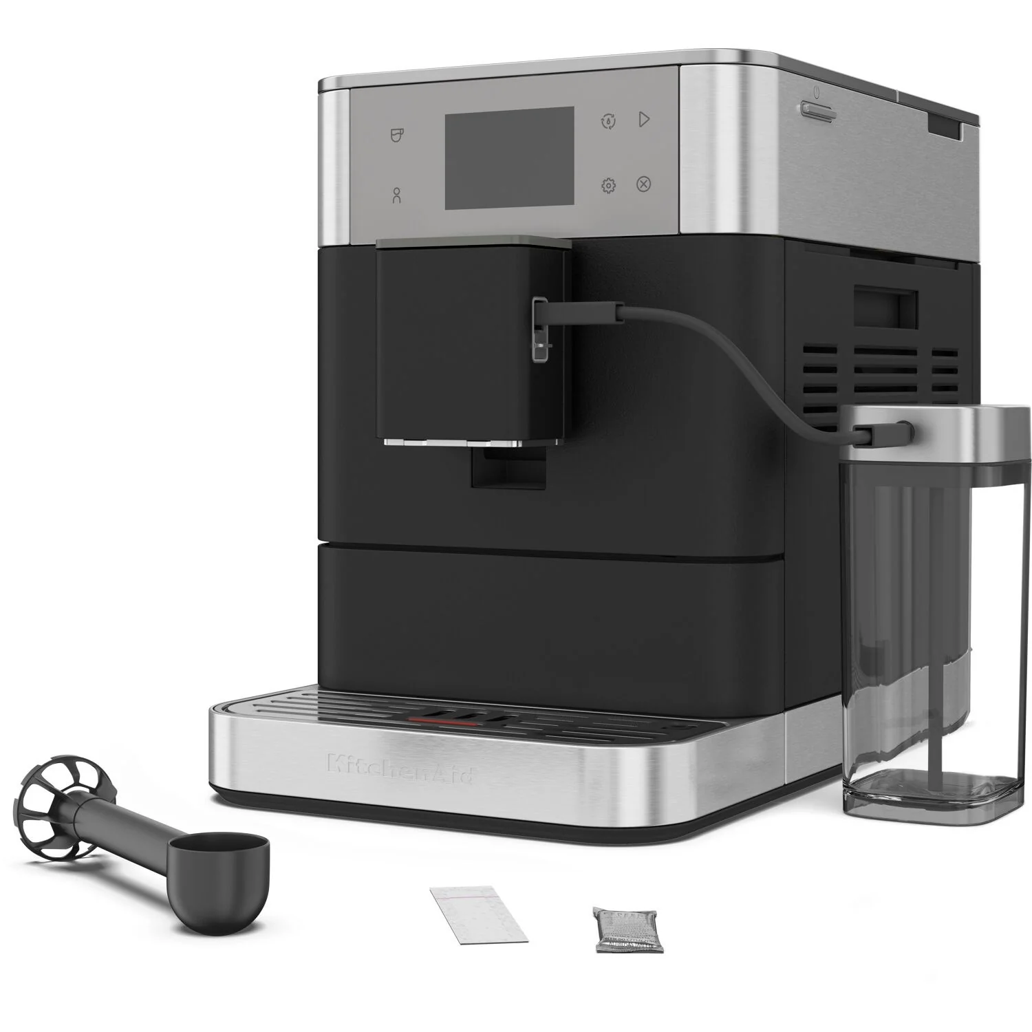 KitchenAid Fully Automatic Espresso Machine KF7 with Milk Container in Cast Iron Black (KES8557BK) - Image 5
