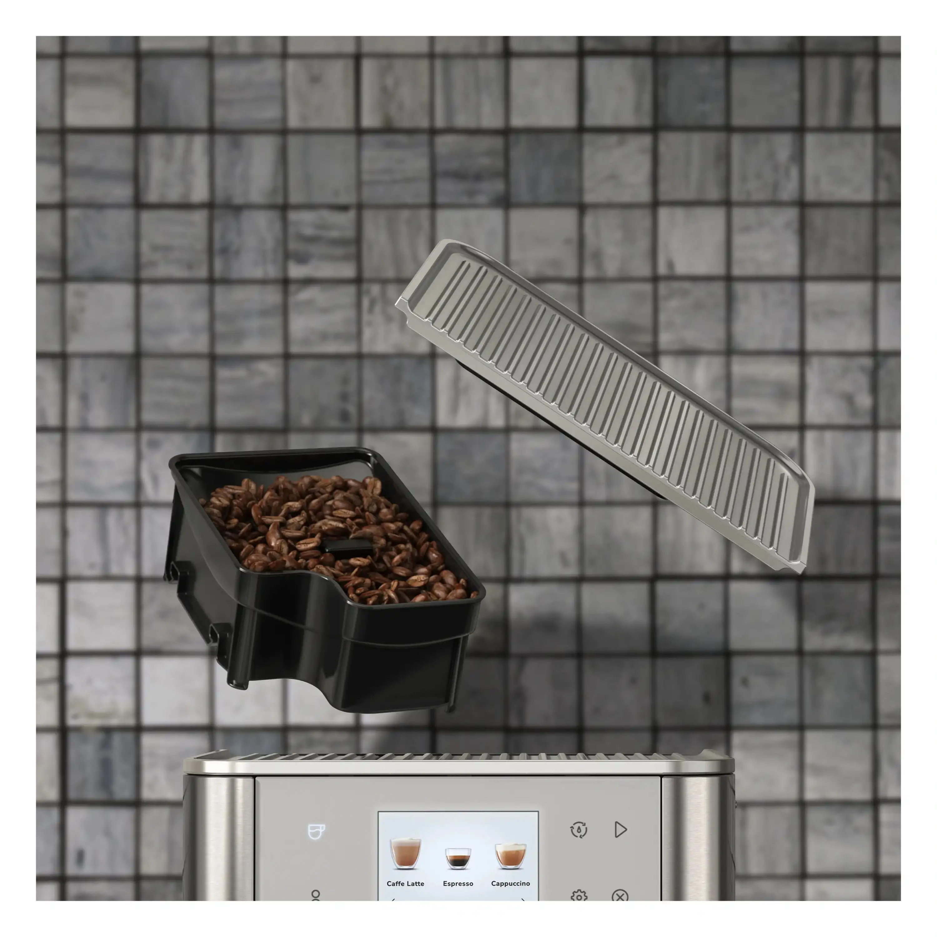 KitchenAid Fully Automatic Espresso Machine KF7 with Milk Container in Stainless Steel (KES8557SX) - Image 7