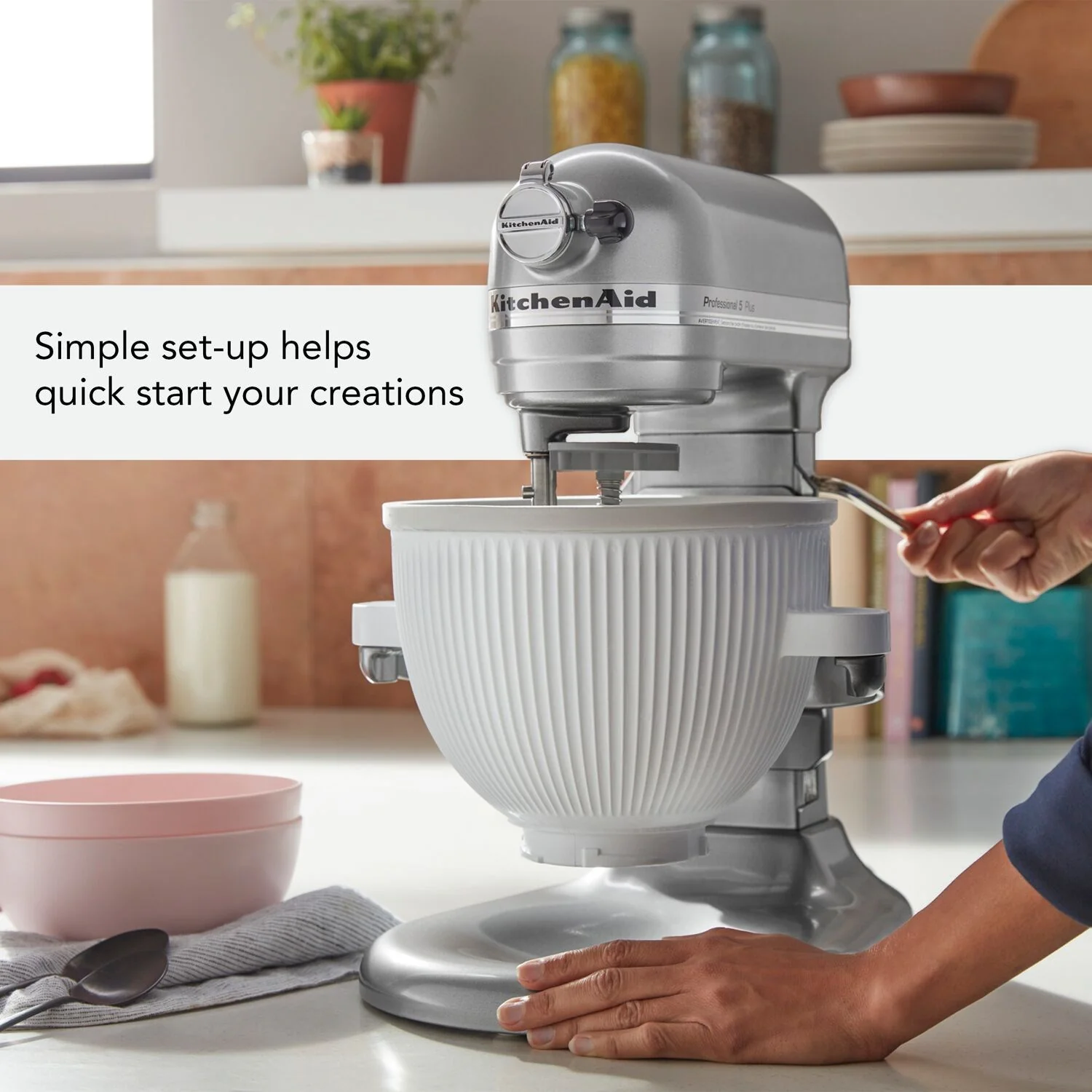 KitchenAid Ice Cream Maker Attachment for Stand Mixer in White (KSMICM) - Image 6