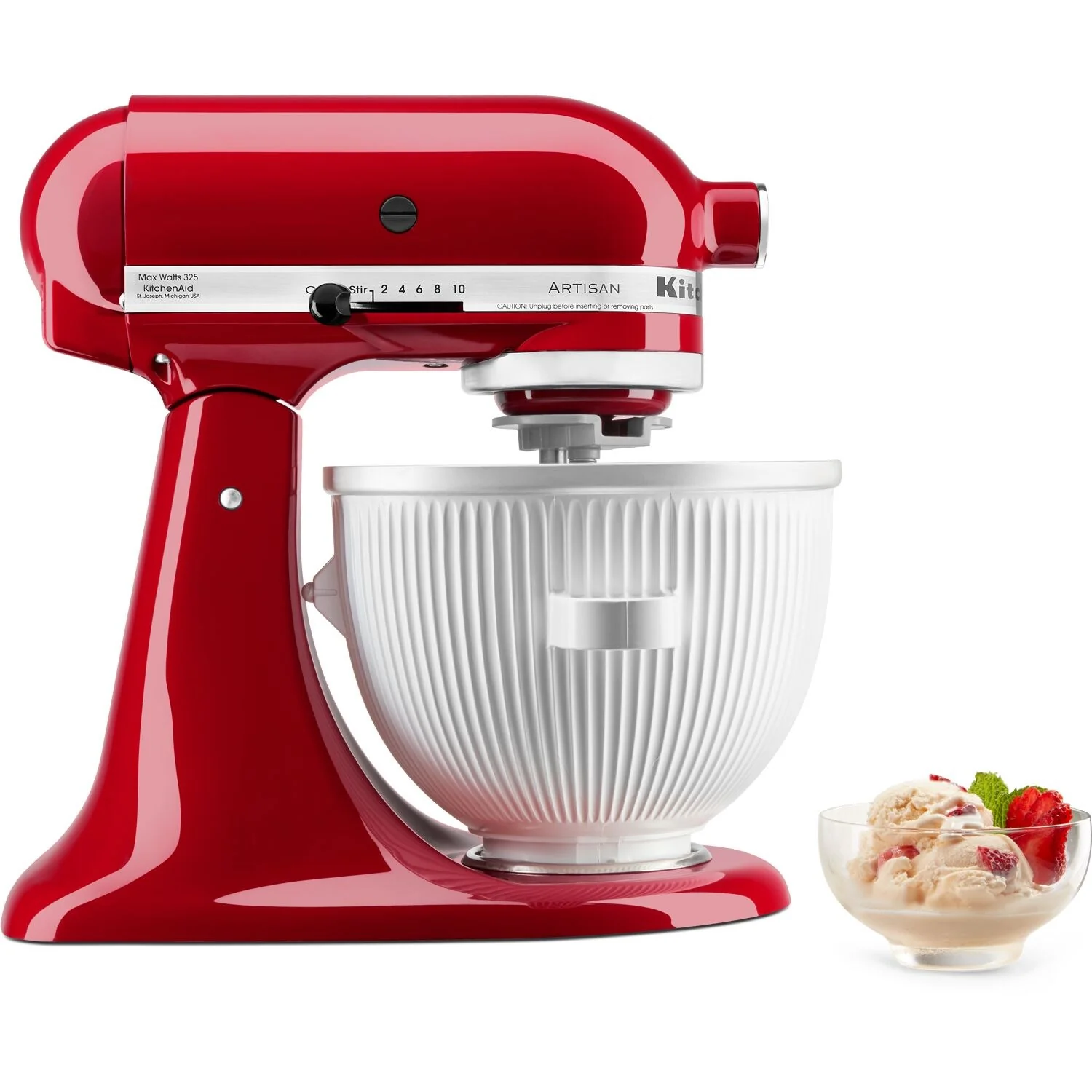 KitchenAid Ice Cream Maker Attachment for Stand Mixer in White (KSMICM) - Image 7