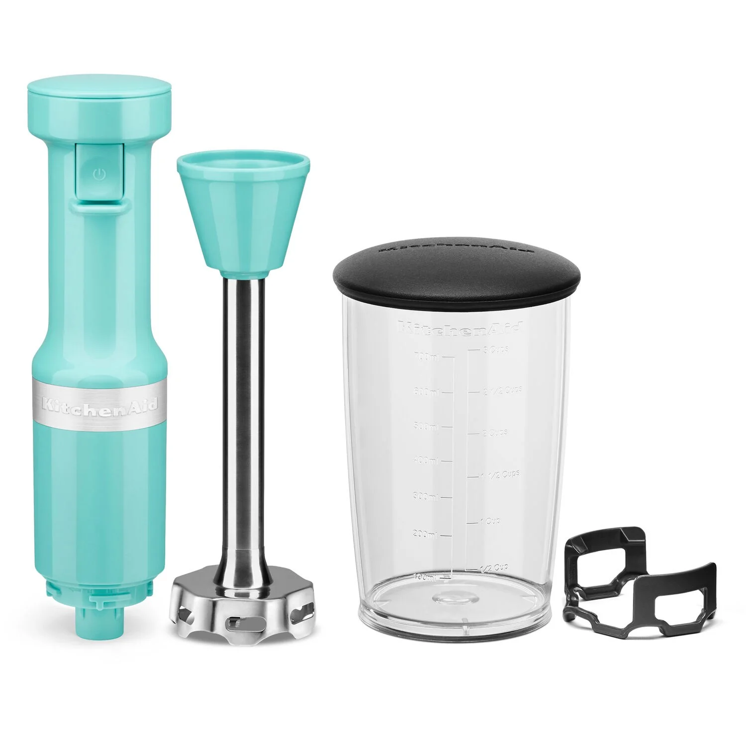KitchenAid Immersion Blender Corded Variable Speed Trigger, Blending Jar with Lid in Aqua Sky (KHBV53AQ) - Image 4