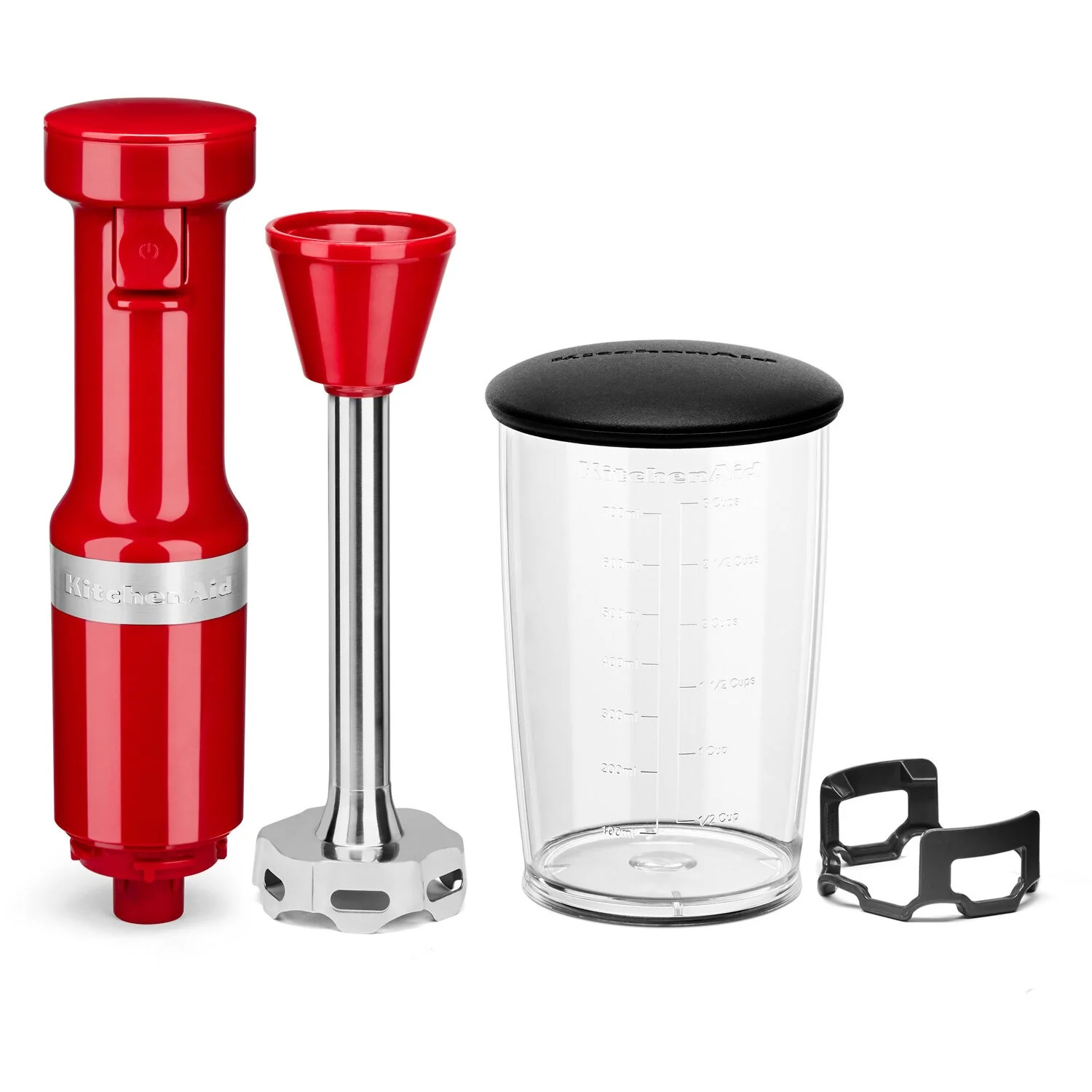 KitchenAid Immersion Blender Corded Variable Speed Trigger, Blending Jar with Lid in Empire Red (KHBV53ER) - Image 4