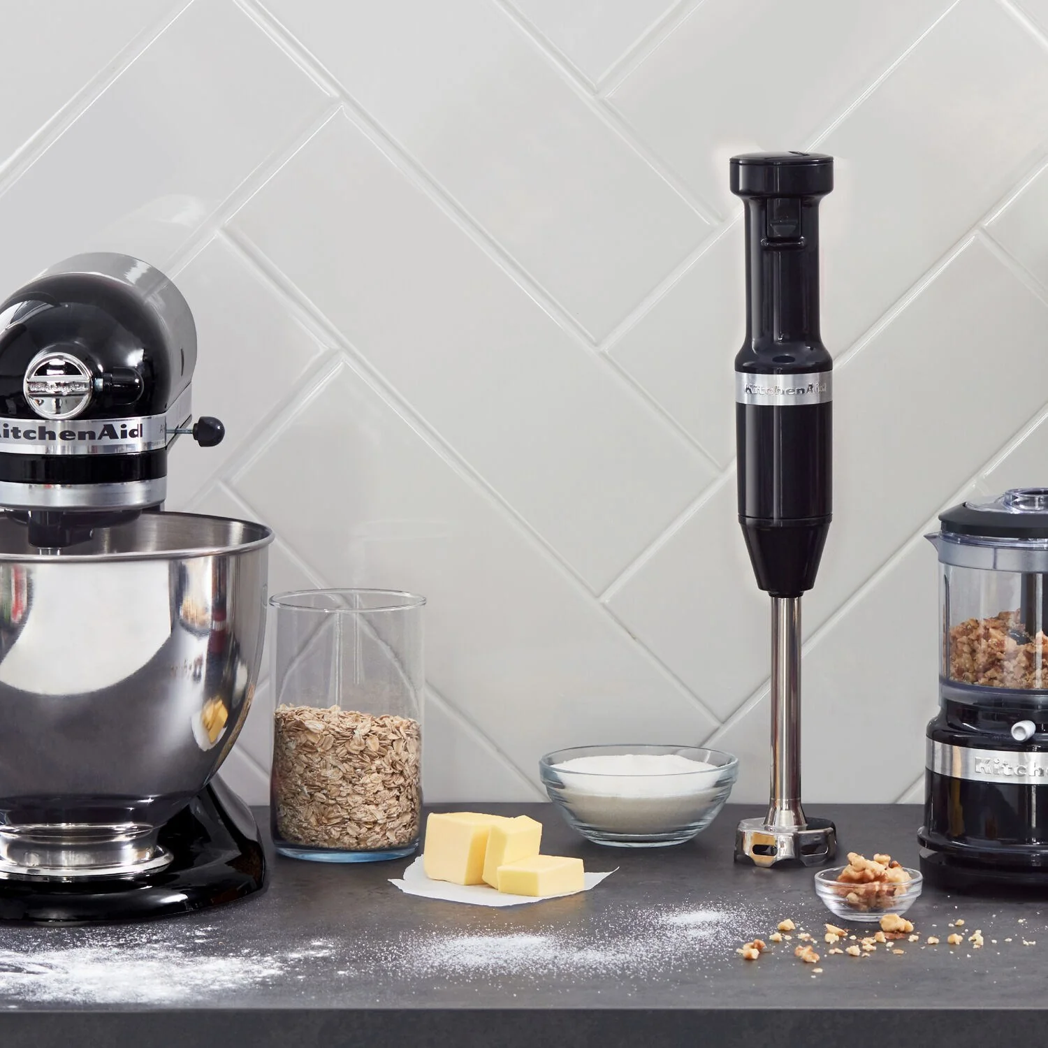 KitchenAid Immersion Blender Corded Variable Speed Trigger, Blending Jar with Lid in Onyx Black (KHBV53OB) - Image 3