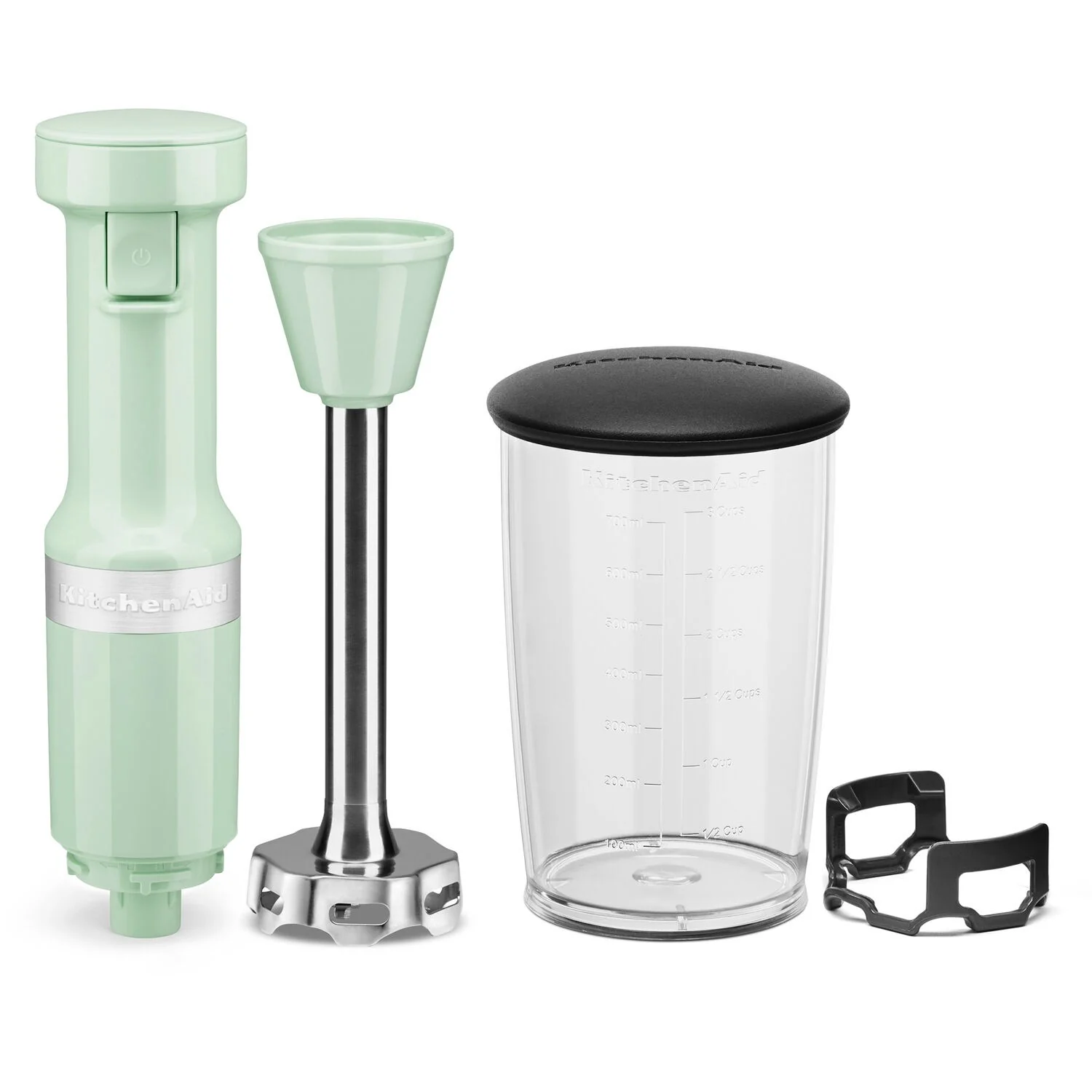 KitchenAid Immersion Blender Corded Variable Speed Trigger, Blending Jar with Lid in Pistachio (KHBV53PT) - Image 4