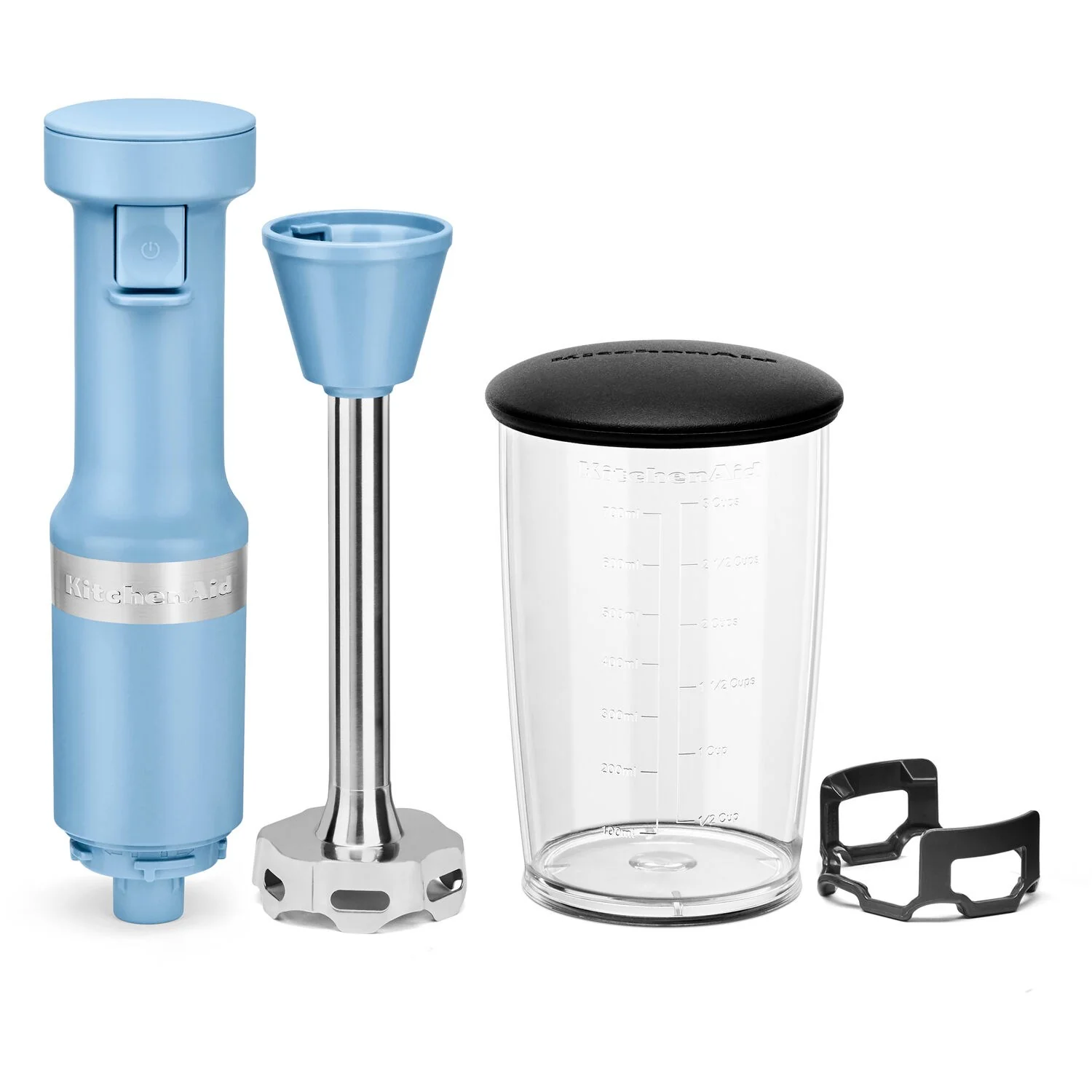 KitchenAid Immersion Blender Corded Variable Speed Trigger, Blending Jar with Lid in Blue Velvet (KHBV53VB) - Image 4