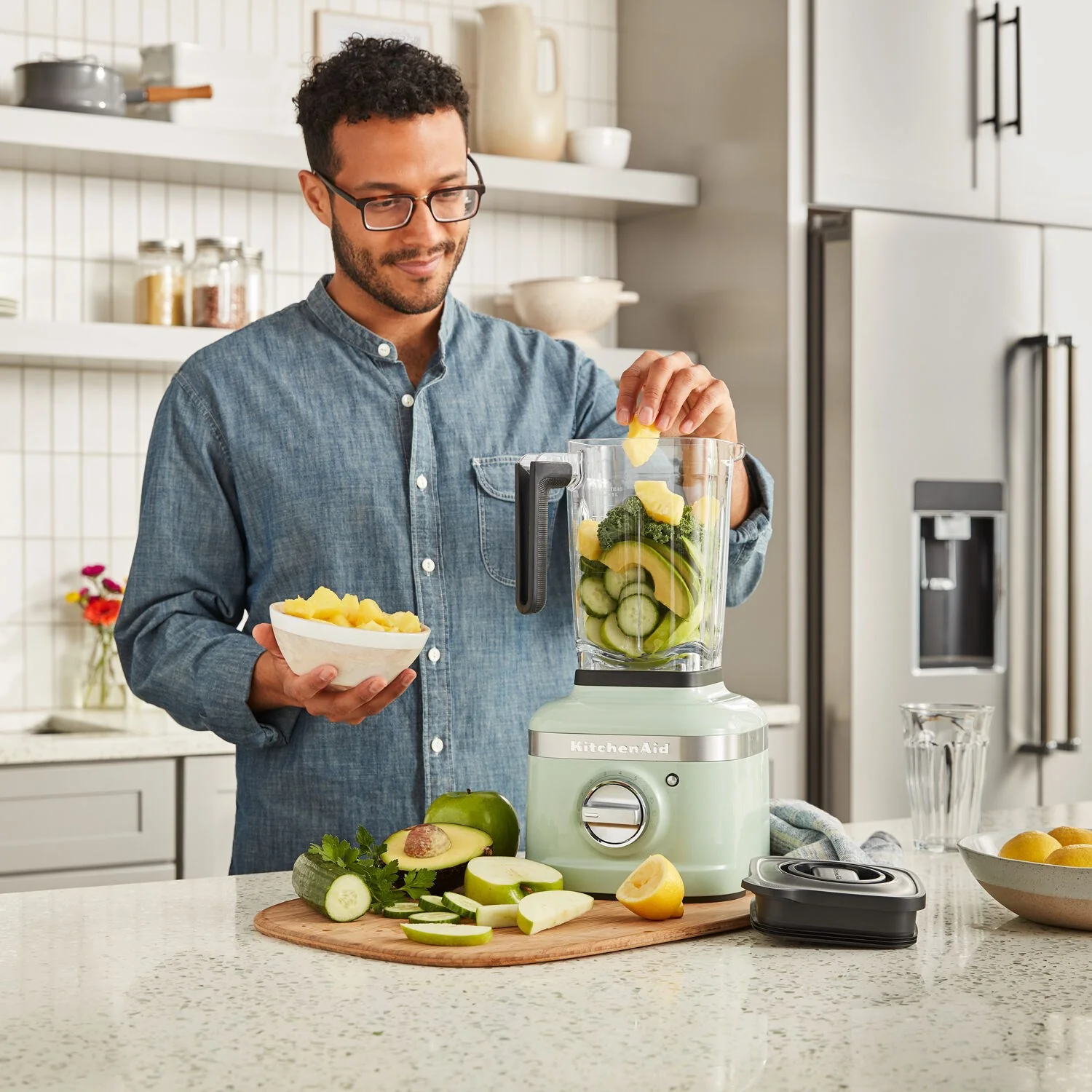 KitchenAid K400 Blender 1.5HP, 56oz. BPA free Jar in Pistachio (KSB4028PT) - Image 3