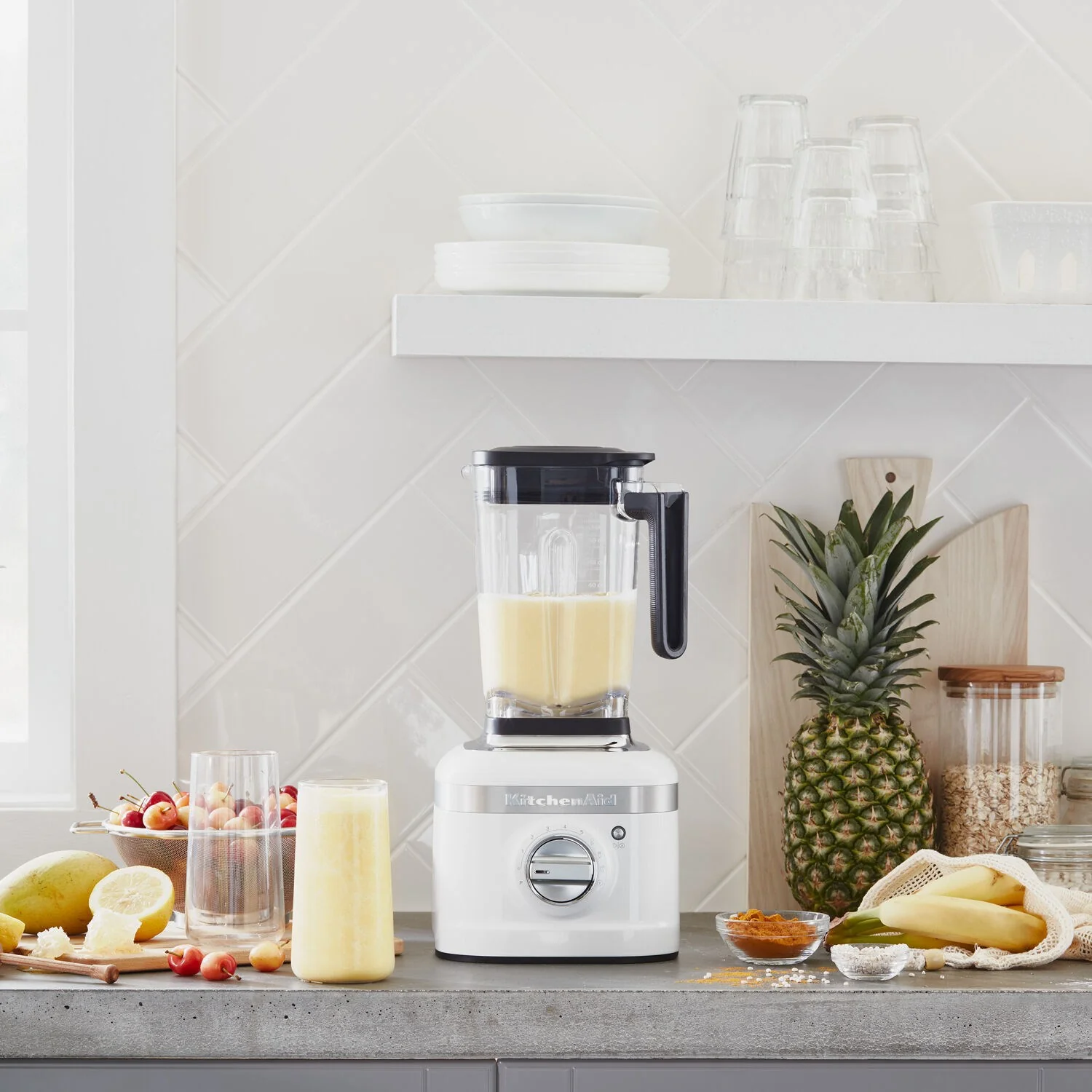 KitchenAid K400 Blender 1.5HP, 56oz. BPA free Jar in White (KSB4028WH) - Image 2