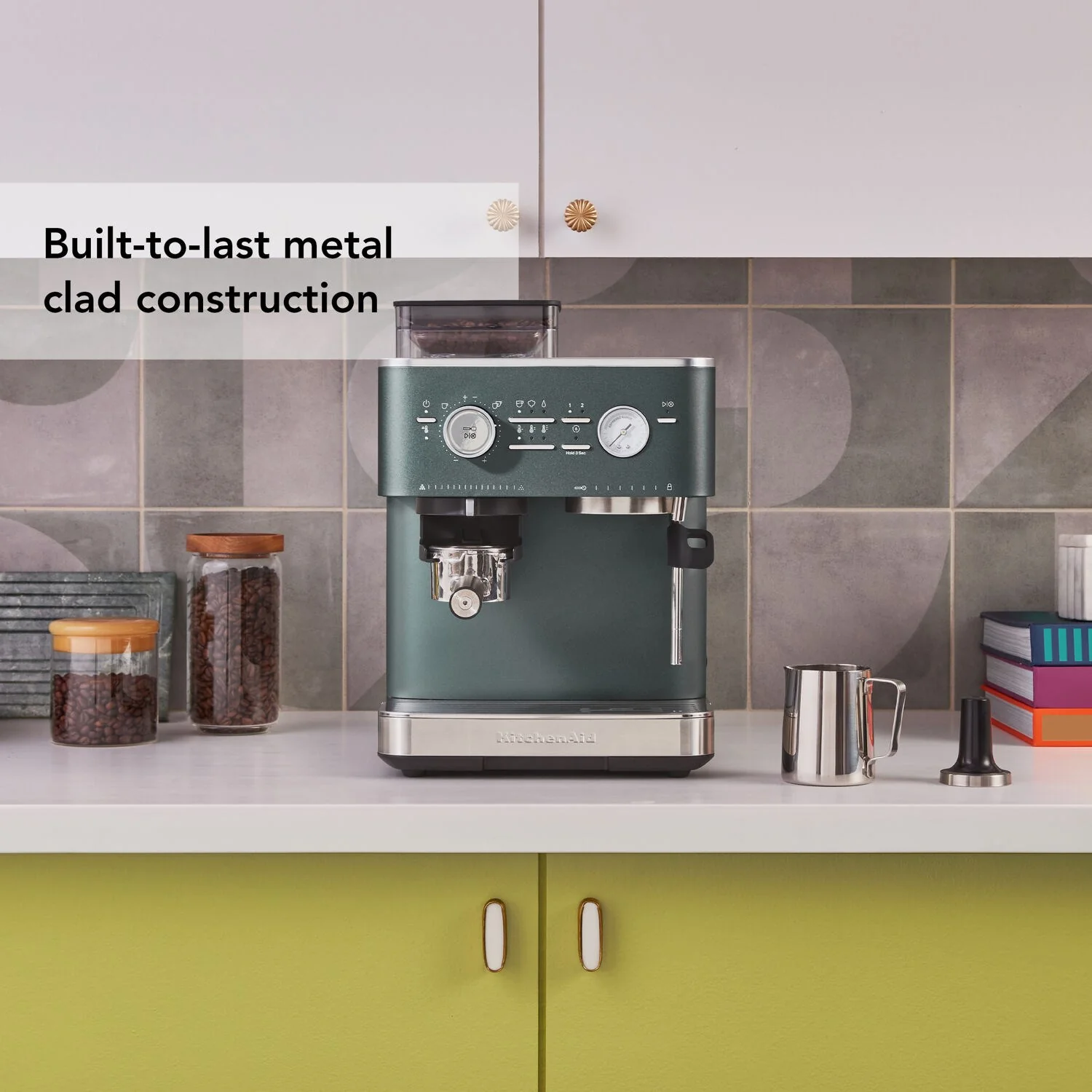 KitchenAid Semi-Automatic Espresso Machine with Burr Grinder in Juniper - 15 Bar Pump (KES6551JP) - Image 2