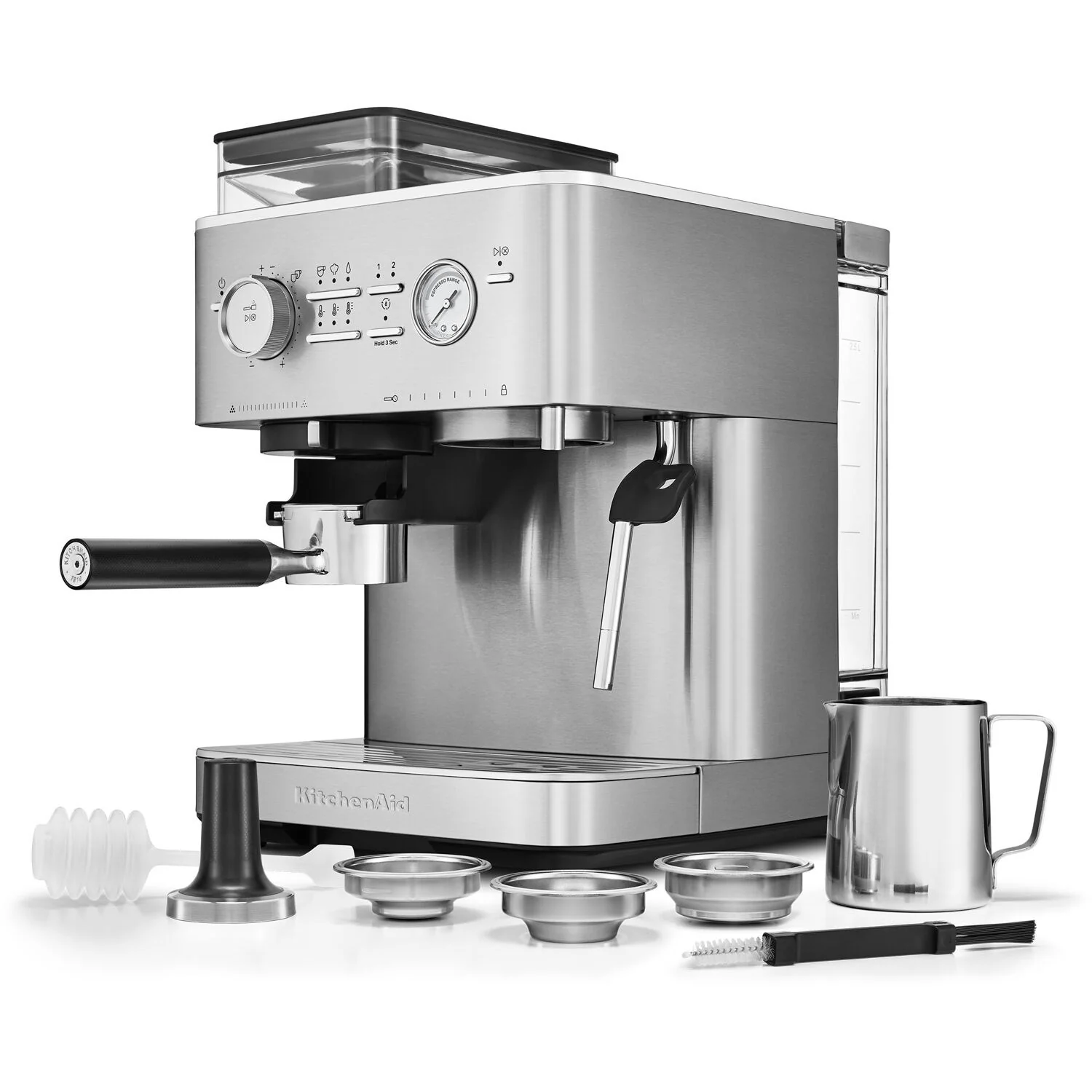KitchenAid Semi-Automatic Espresso Machine with Burr Grinder in Stainless Steel - 15 Bar Pump (KES6551SX) - Image 7