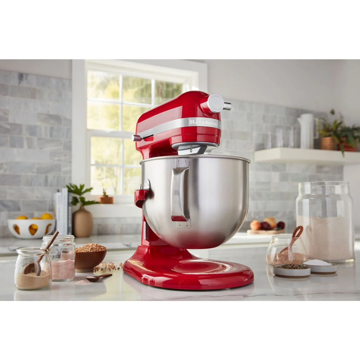 KitchenAid Stand Mixer, 7 Quart Bowl Lift, 11 Speeds in Candy Apple Red (KSM70SKXXCA) - Image 2