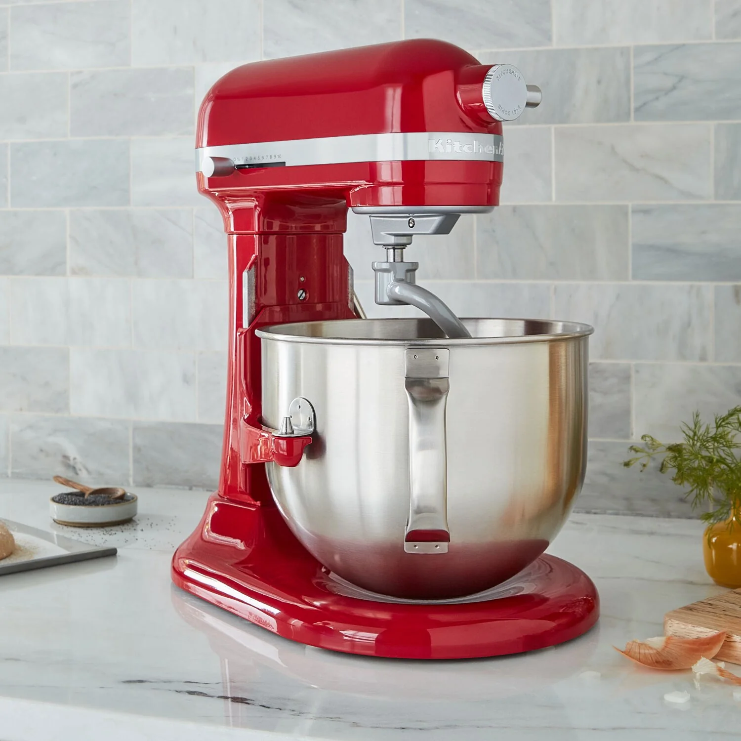 KitchenAid Stand Mixer, 7-Quart Bowl Lift, 11 Speeds in Empire Red (KSM70SKXXER) - Image 4