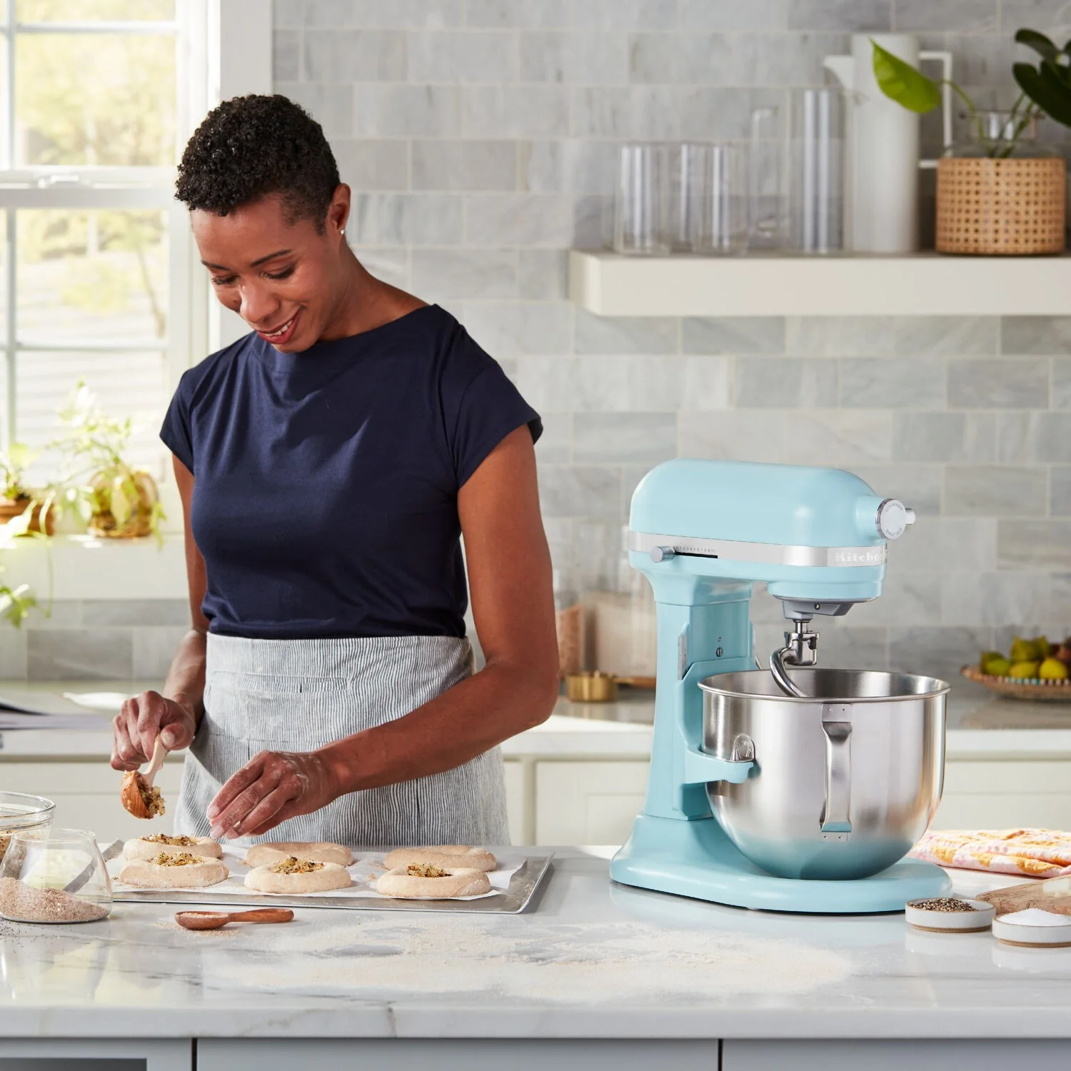 KitchenAid Stand Mixer, 7 Quart Bowl Lift, 11 Speeds in Mineral Water (KSM70SKXXMI) - Image 2