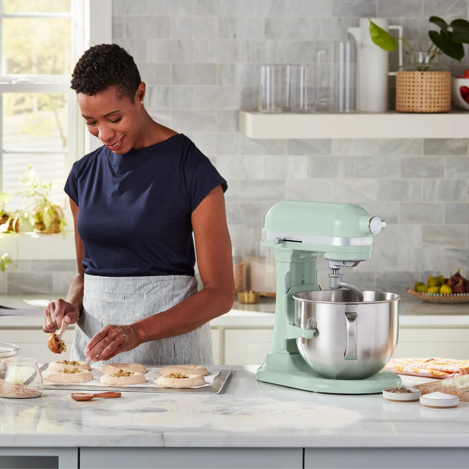 KitchenAid Stand Mixer, 7 Quart Bowl Lift, 11 Speeds in Pistachio (KSM70SKXXPT) - Image 3