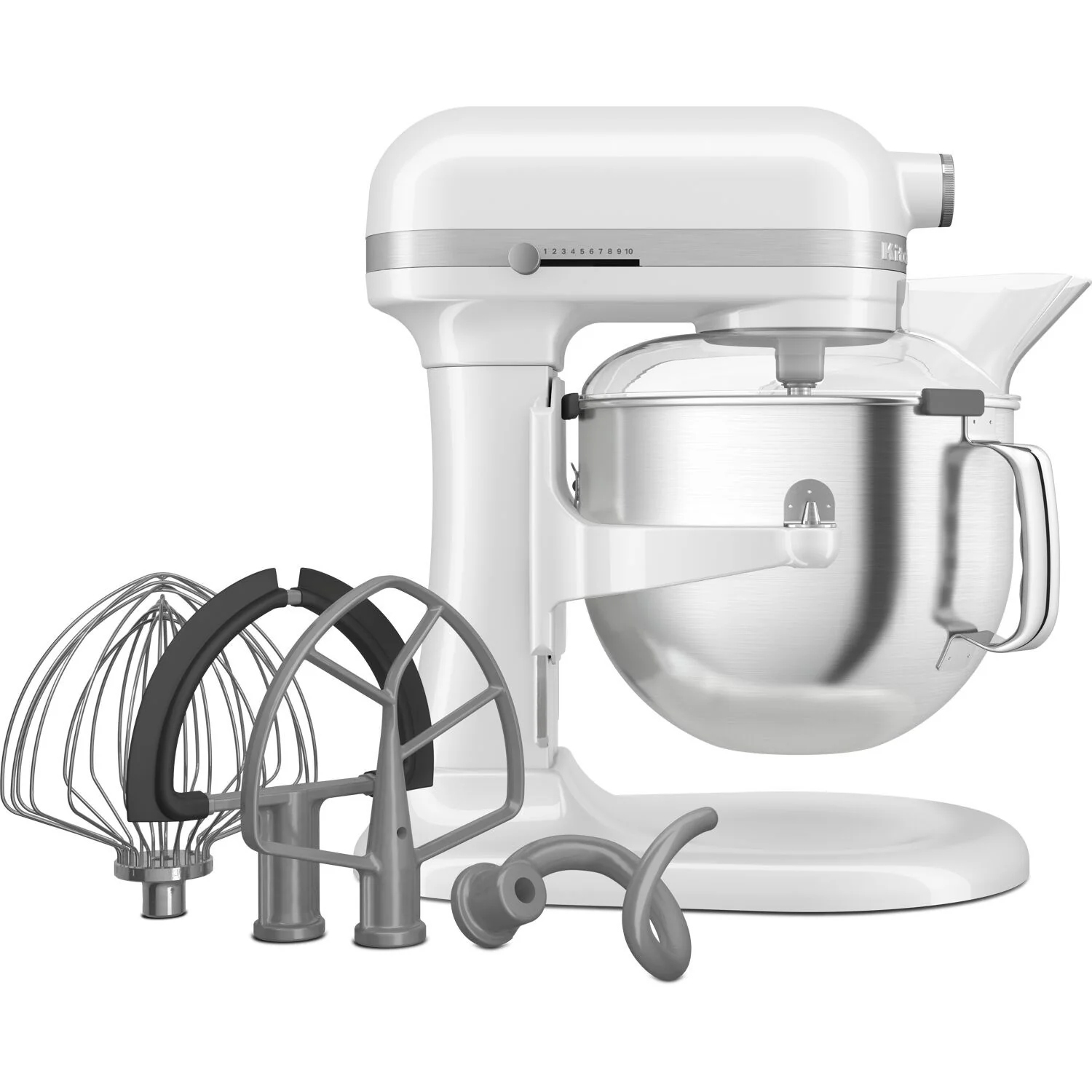 KitchenAid Stand Mixer, 7 Quart Bowl Lift, 11 Speeds in White (KSM70SKXXWH) - Image 10