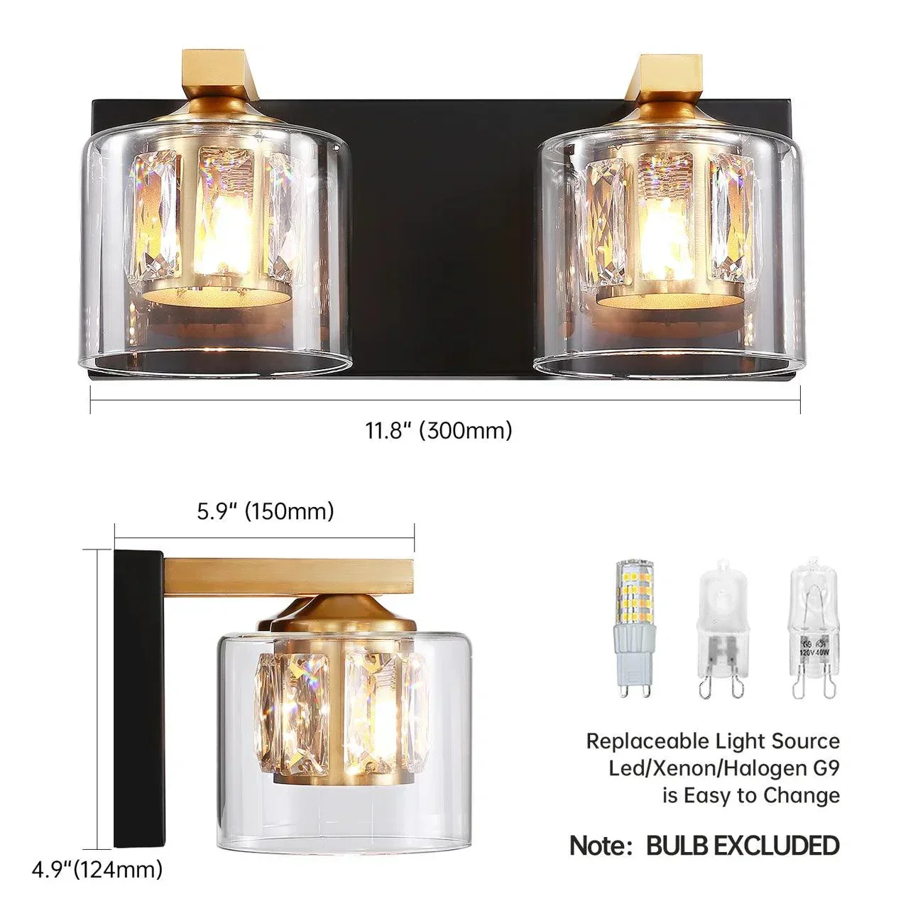 Parrrot Uncle Kolt Modern 2-Light Bathroom Vanity Light - Image 21