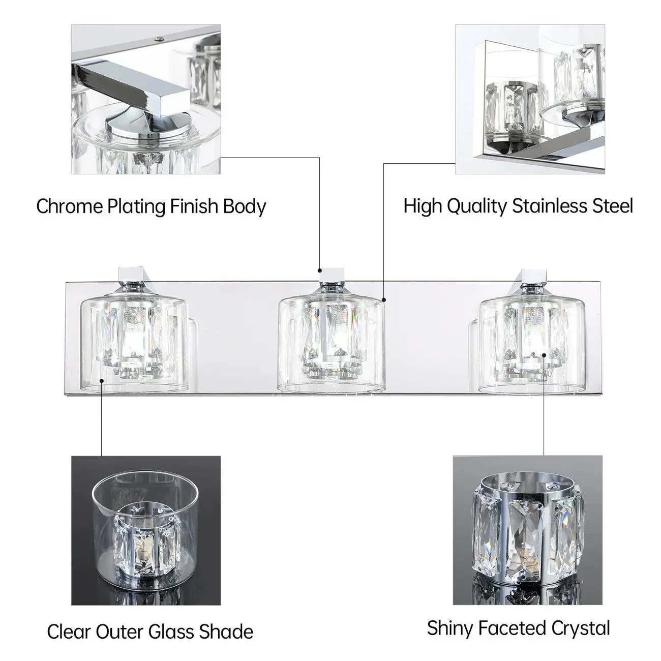 Parrot Uncle Kolt Modern 3-Light Bathroom Vanity Light - Image 8