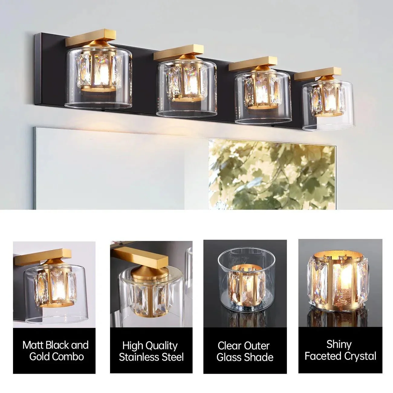 Parrot Uncle Kolt Modern 4-Light Bathroom Vanity Light - Image 24