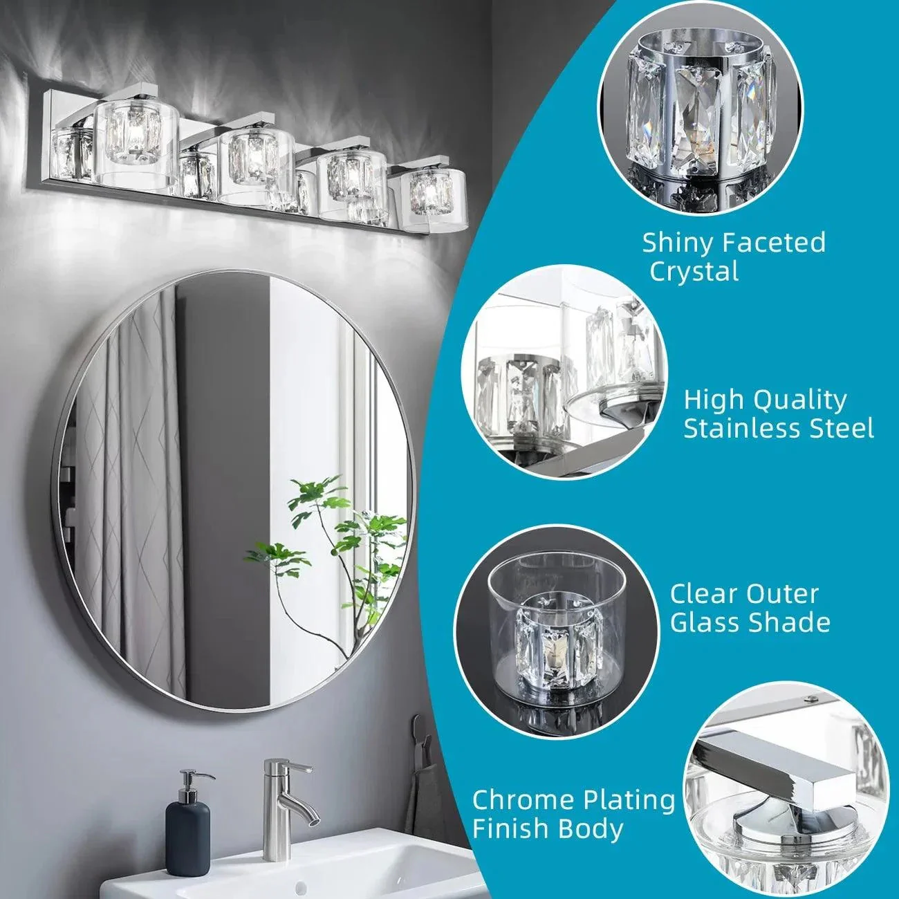 Parrot Uncle Kolt Modern 4-Light Bathroom Vanity Light - Image 5