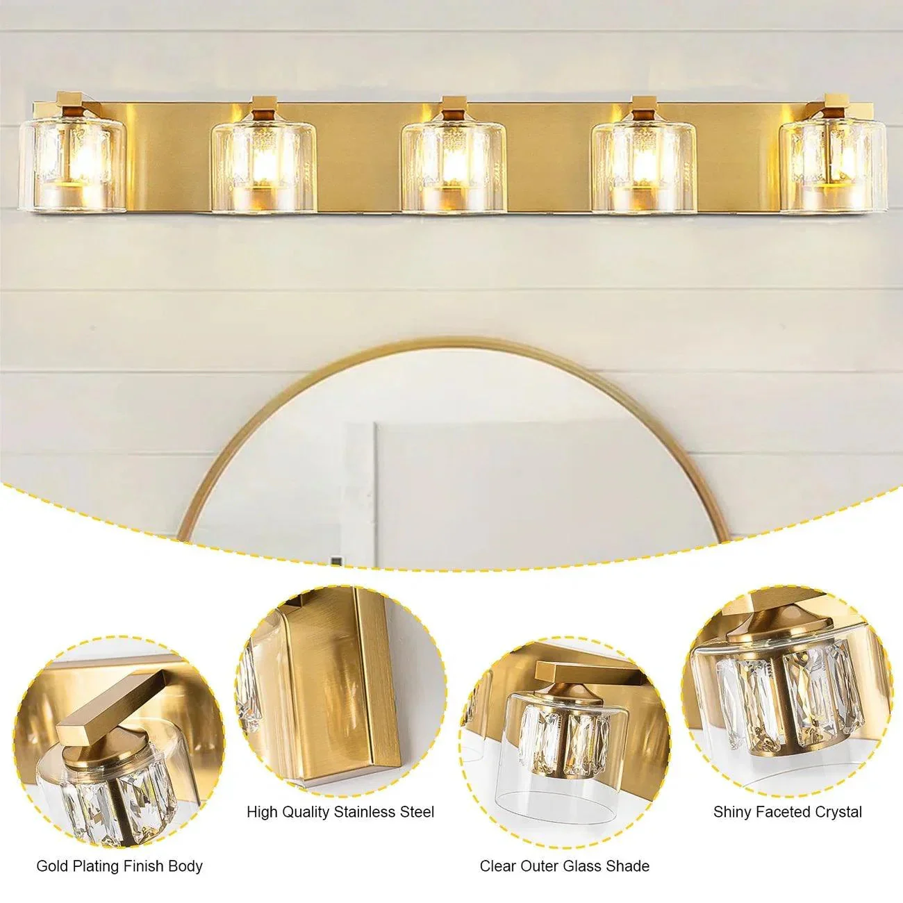 Parrot Uncle Kolt Modern 5-Light Bathroom Vanity Light - Image 12