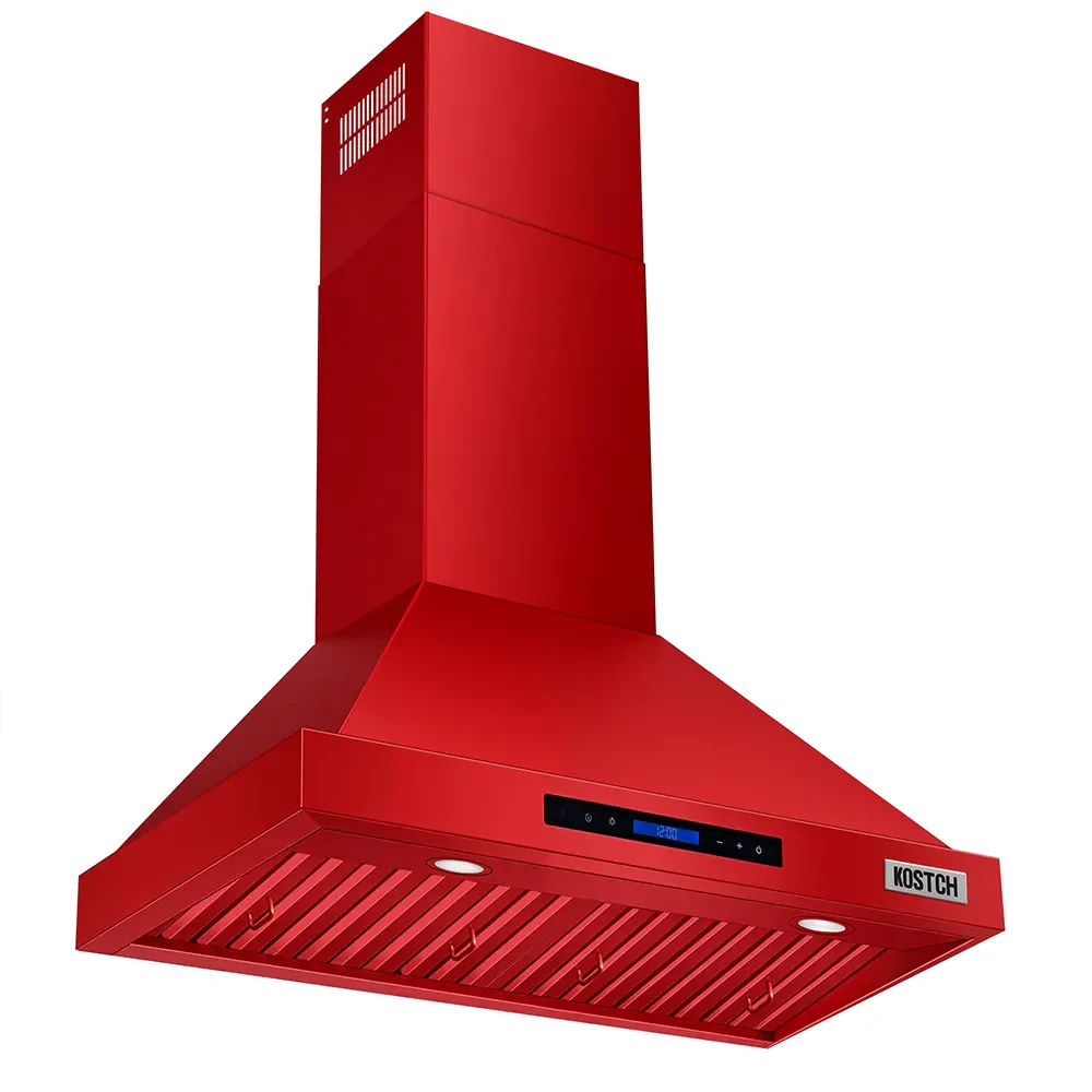 Kostch 30-Inch 600 CFM Convertible Wall-Mounted Range Hood in Red (KOS-30RH09M) - Image 3