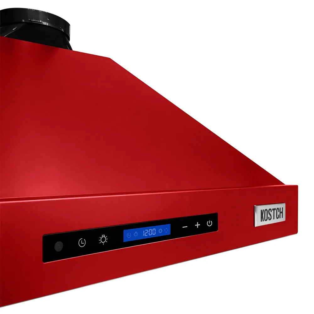 Kostch 30-Inch 600 CFM Convertible Wall-Mounted Range Hood in Red (KOS-30RH09M) - Image 5