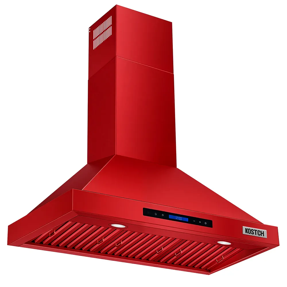 Kostch 36-Inch 600 CFM Convertible Wall-Mounted Range Hood in Red (KOS-36RH09M) - Image 3