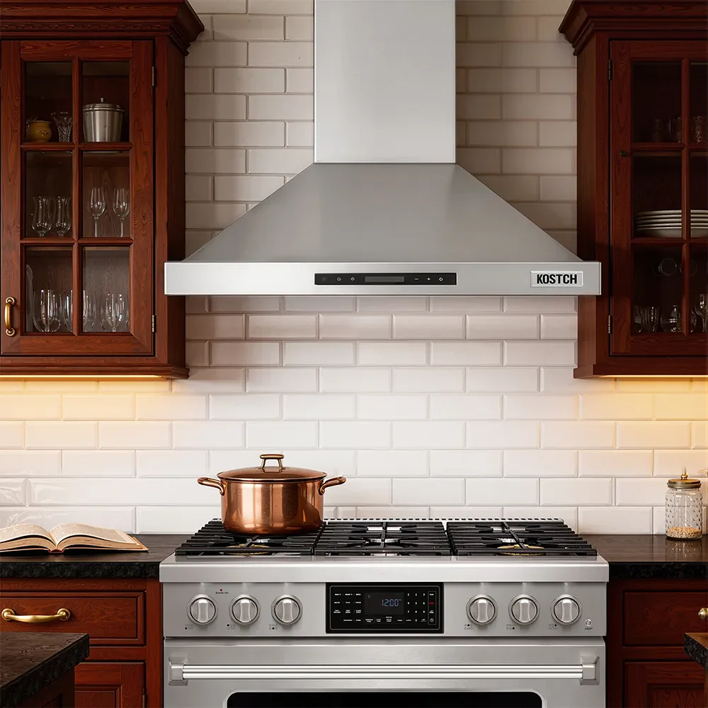 Kostch 36-Inch 600 CFM Convertible Wall-Mounted Range Hood in Stainless Steel (KOS-36RH09M) - Image 2